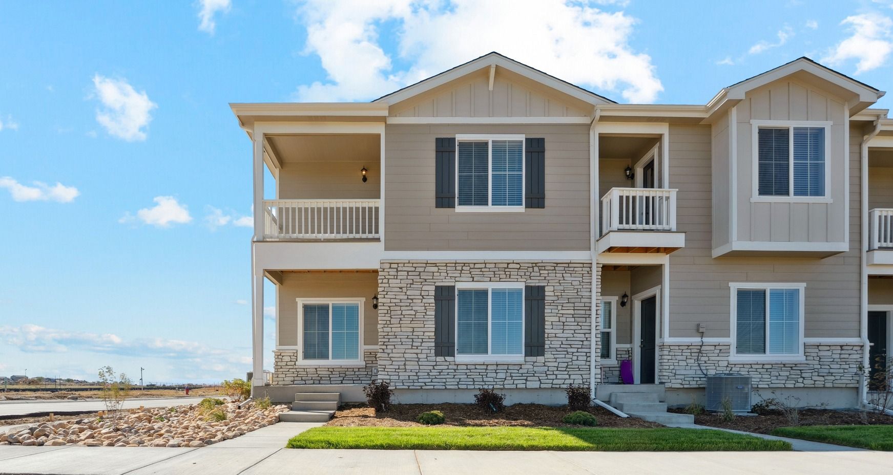 The Winter Park is an end unit for the townhome units.