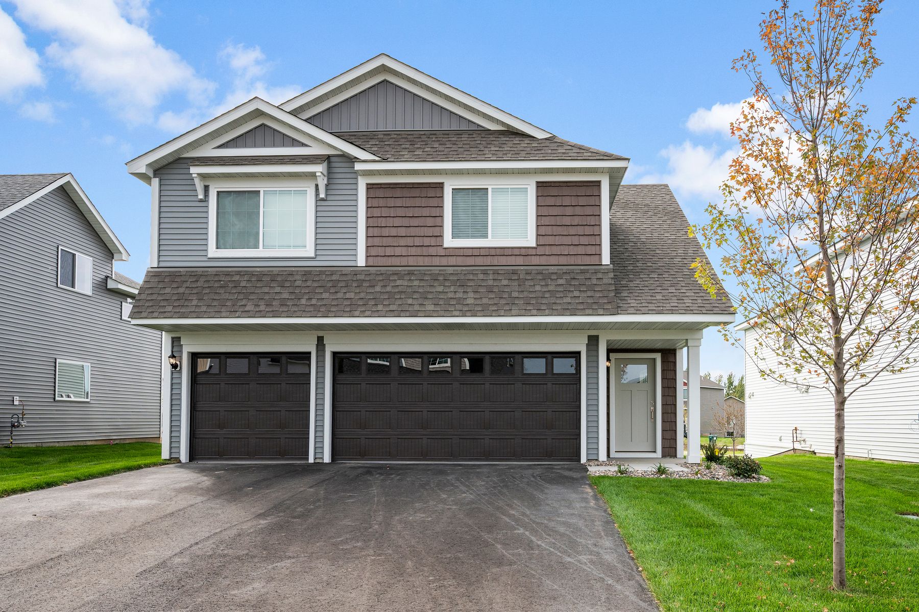 The Henderson is a beautiful two story home with siding!
