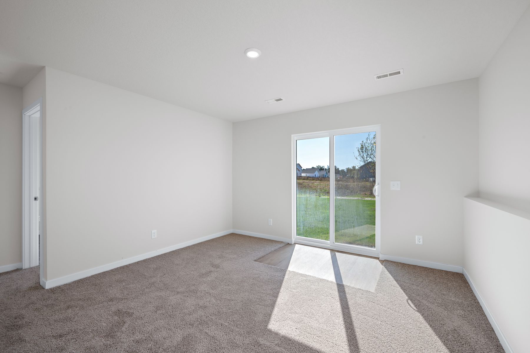 There is a second family room downstairs.