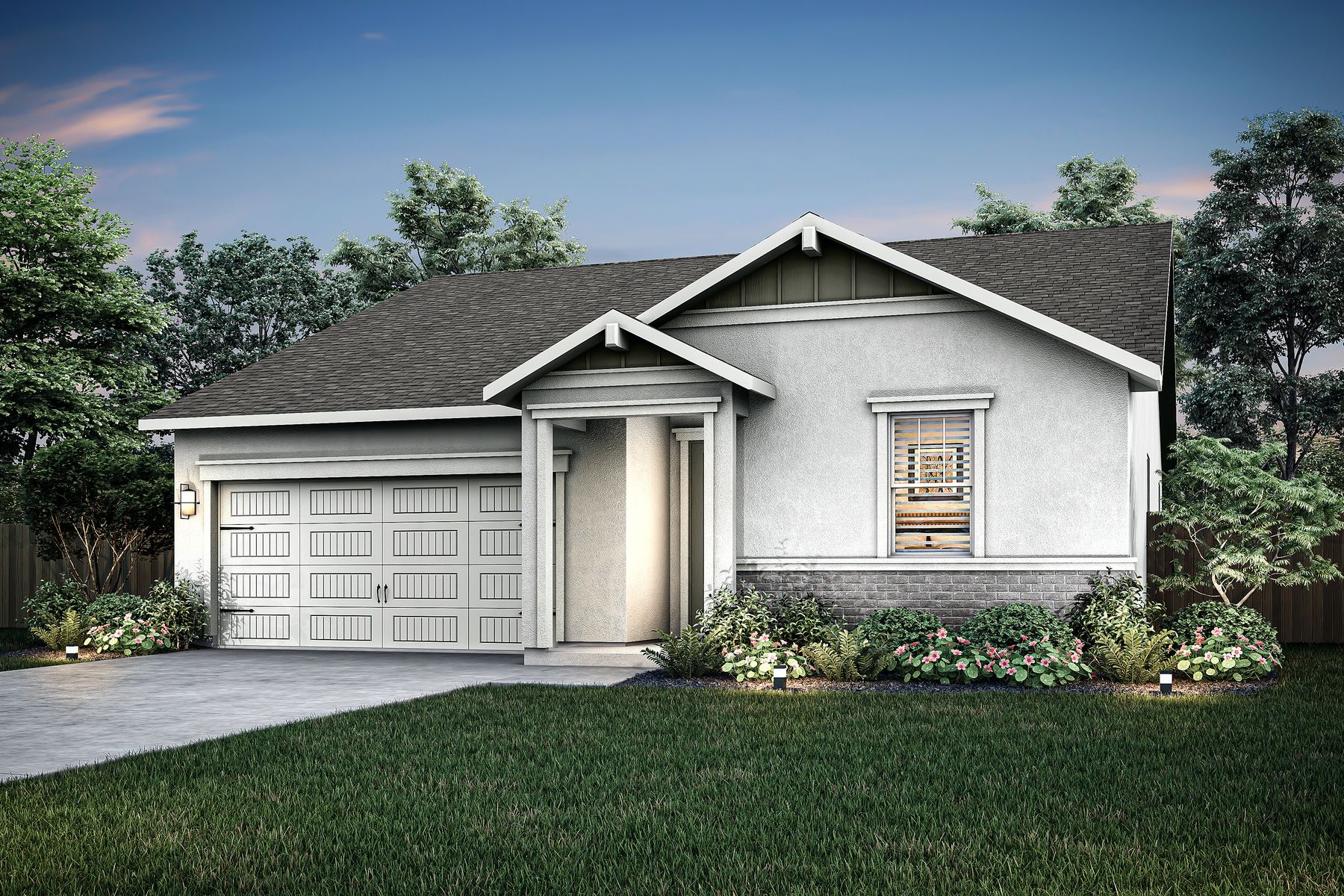 The Keller has 3 bedrooms and 2 bathrooms.