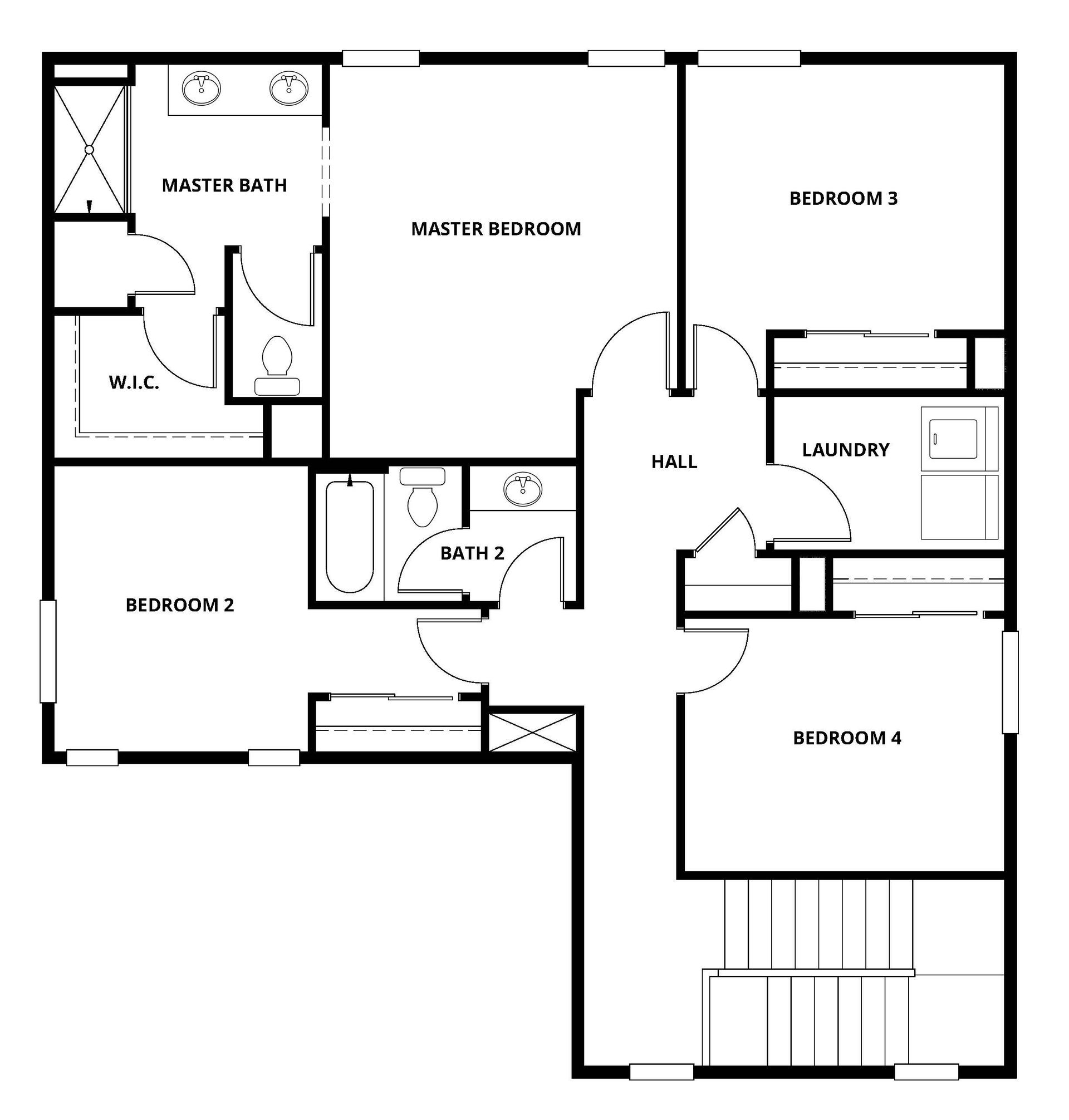 Upstairs, you will find four bedrooms, included the master suite and two full baths.