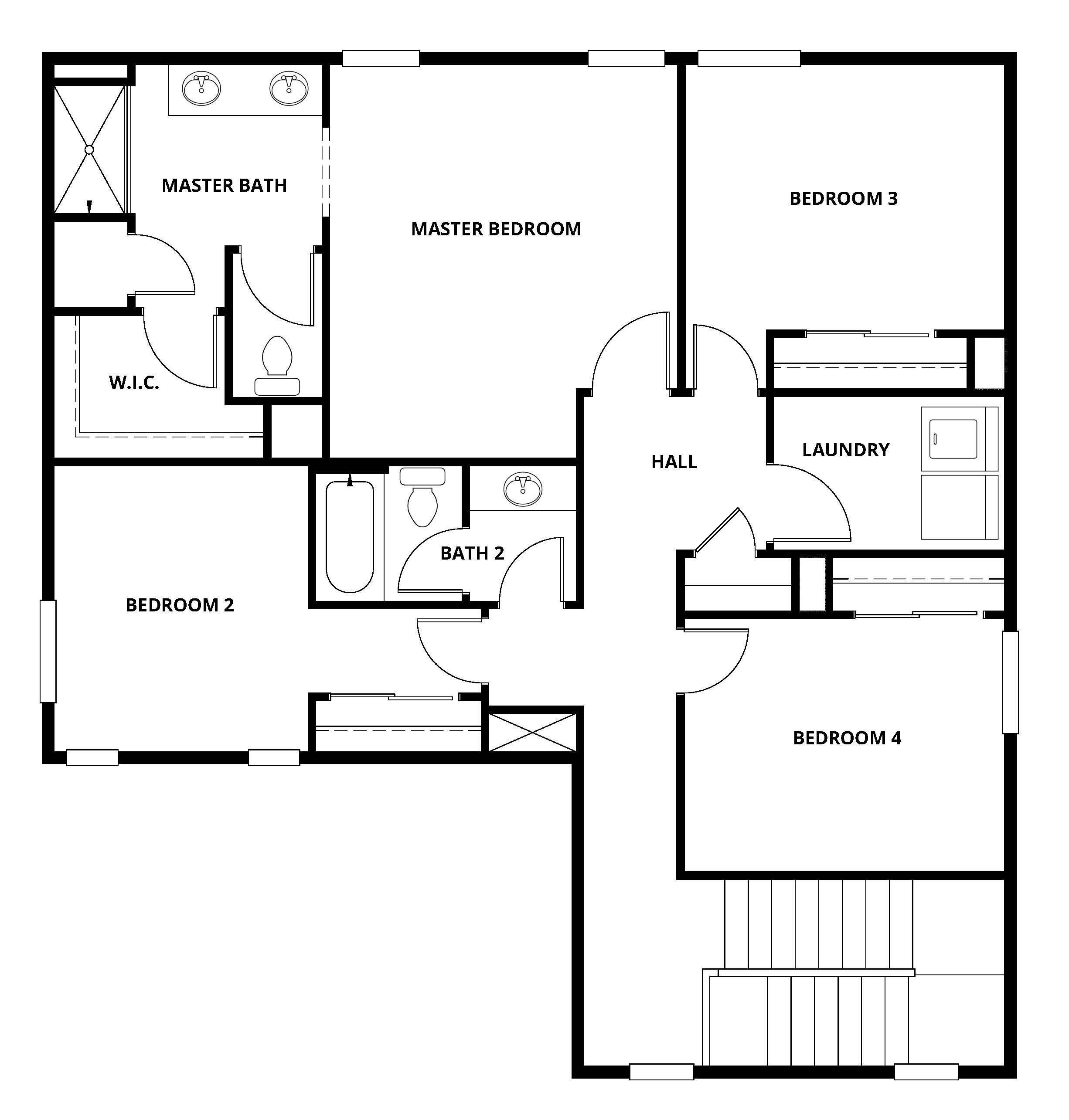 Upstairs, you will find four bedrooms, included the master suite and two full baths.