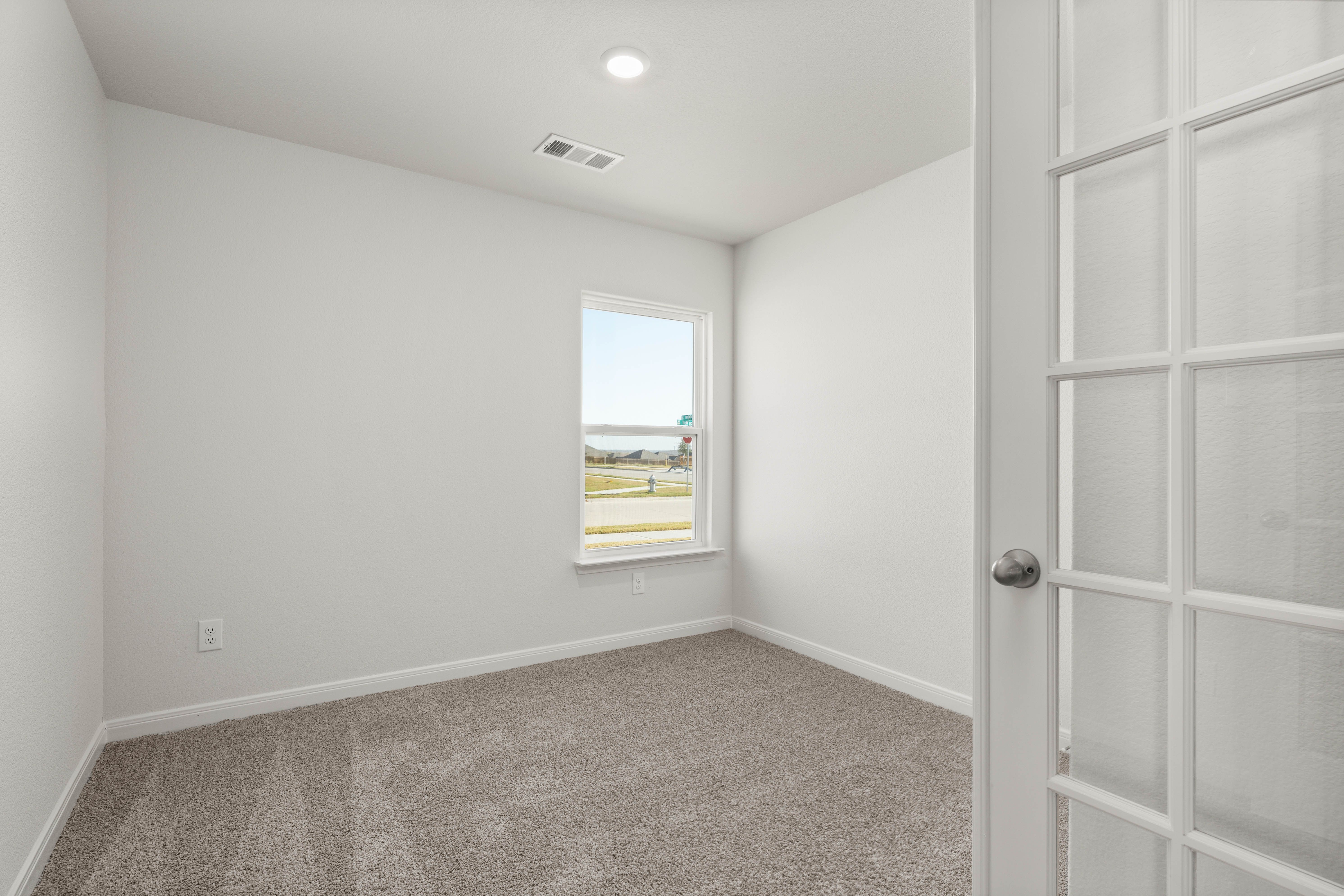 The flex room of the Sabine has a large window.