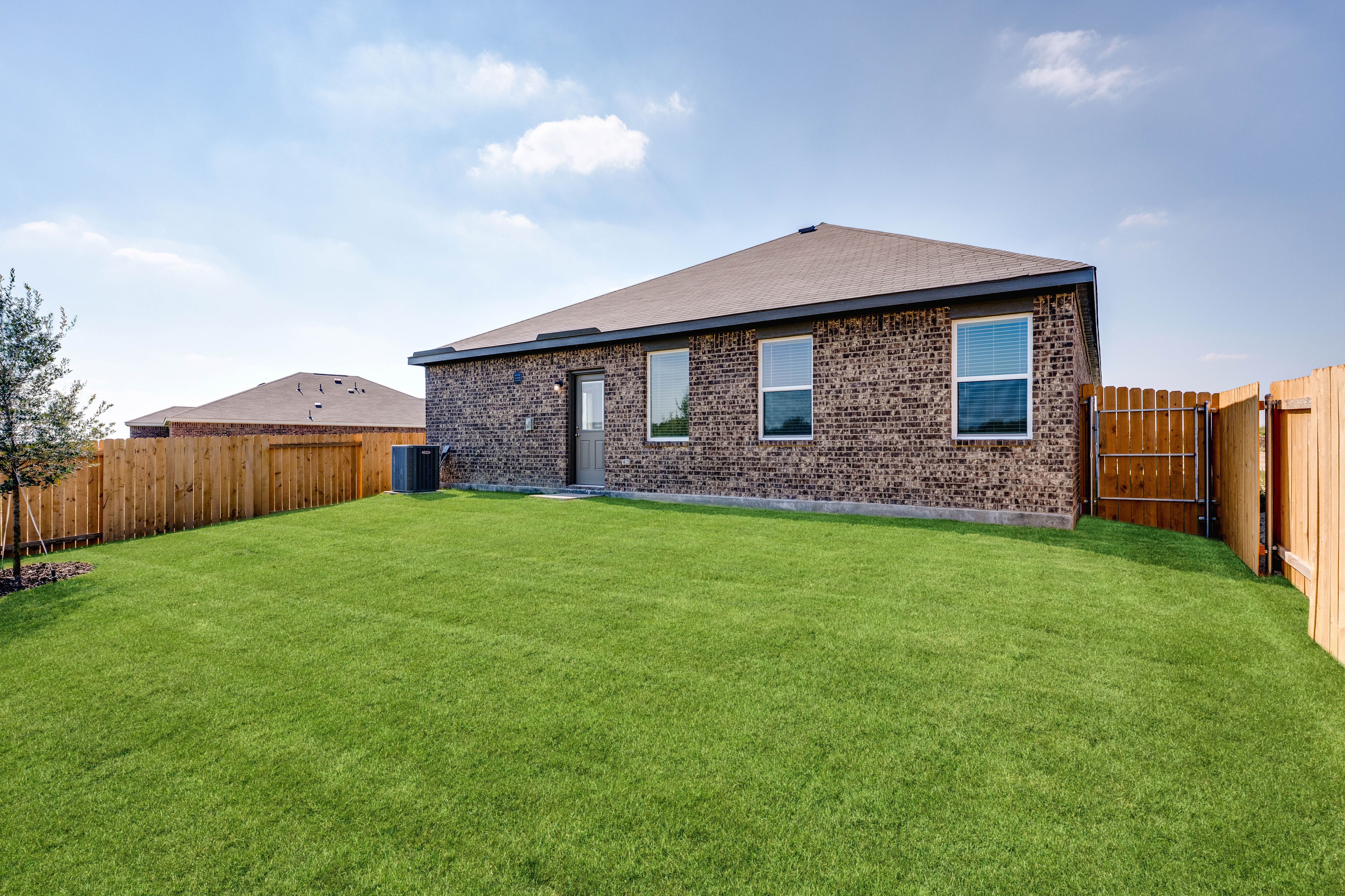 The Cassidy has a fenced-in back yard.