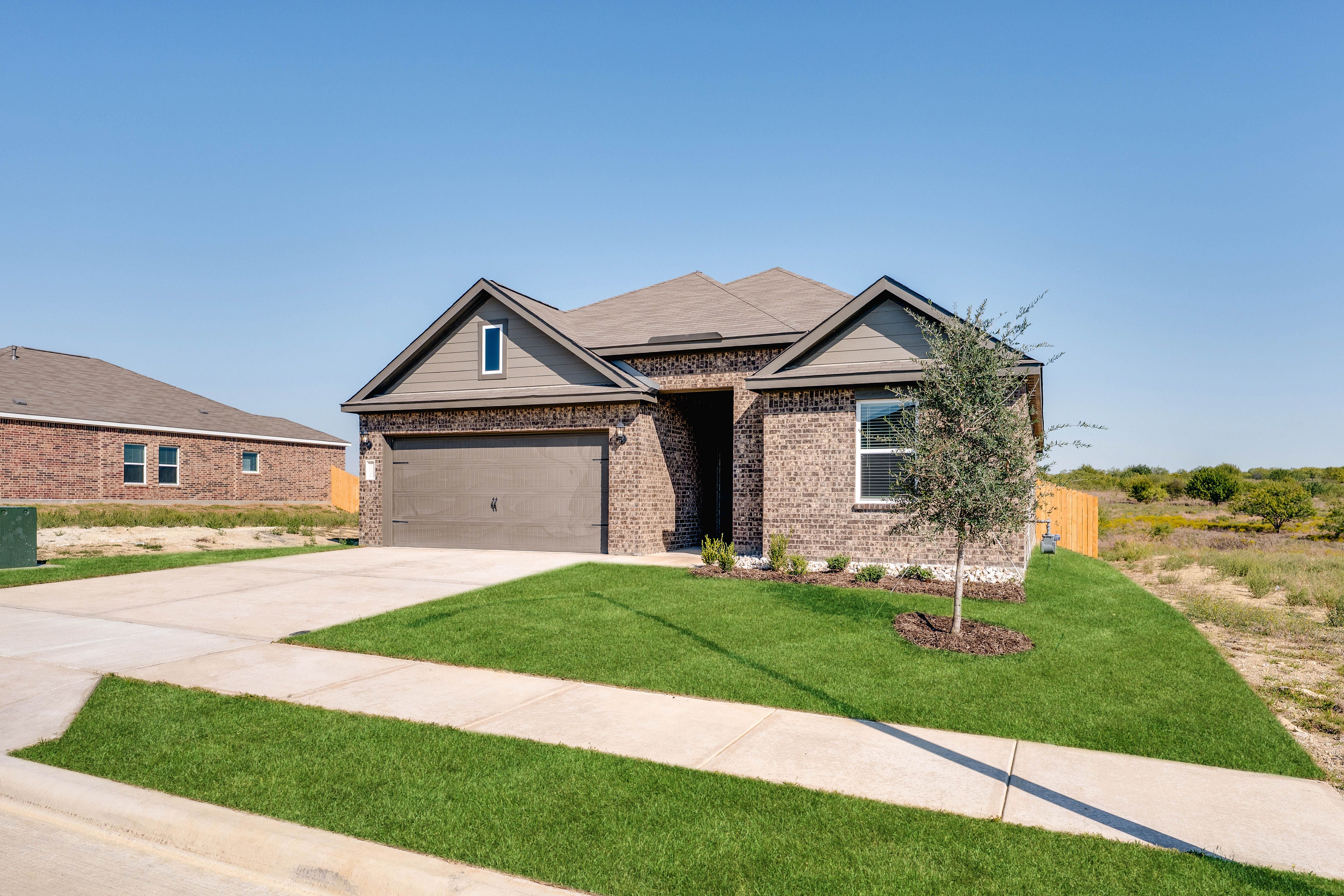 The Cassidy has an attached two-car garage.