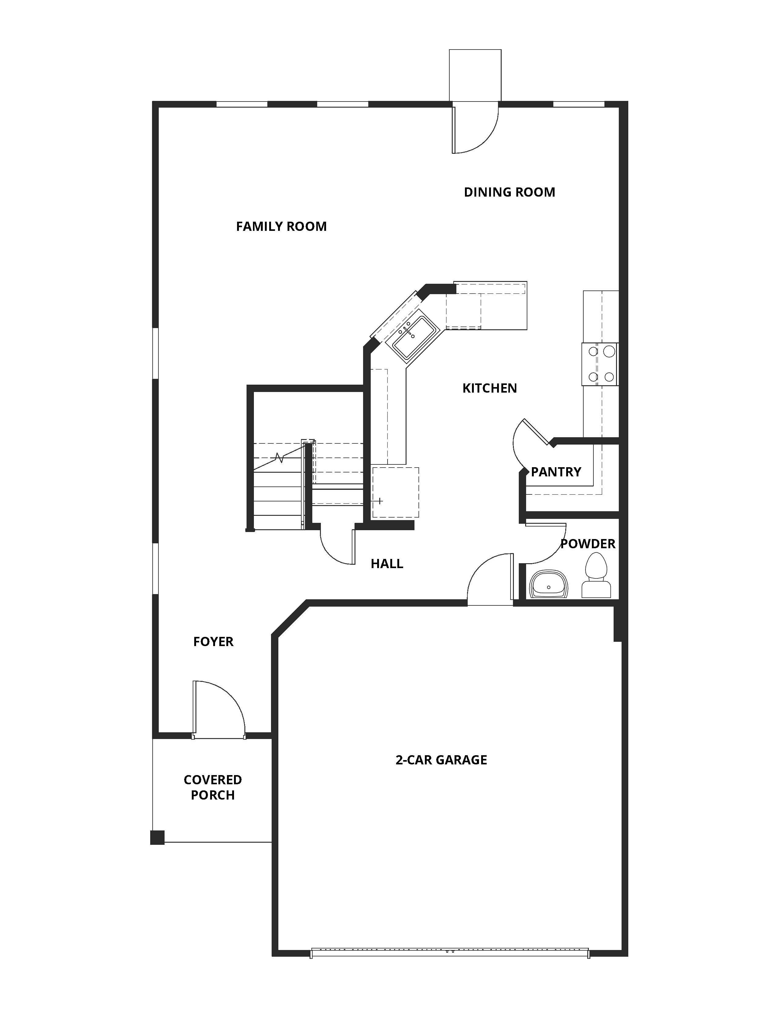 The Jade has an open concept layout.