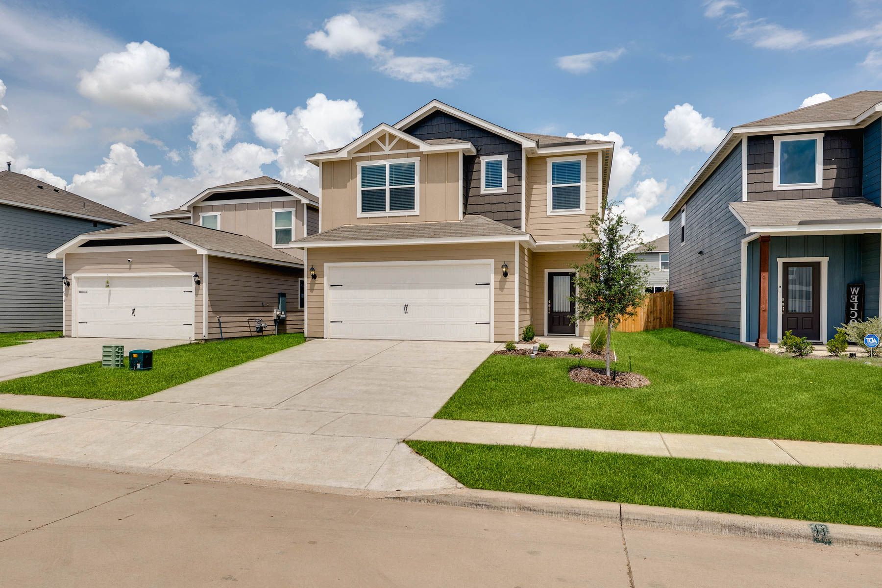 The Juniper has an attached two-car garage.