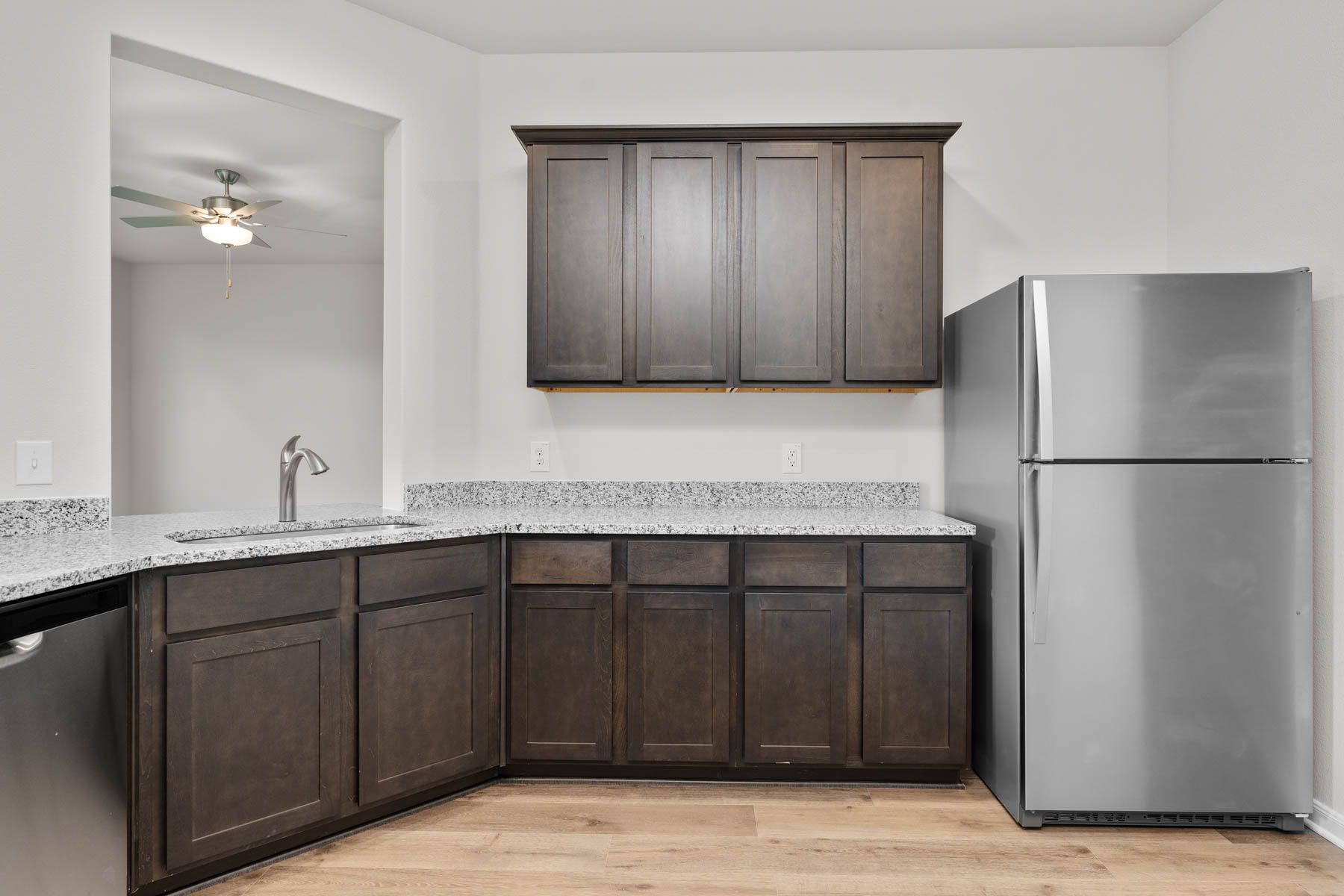 The kitchen has extra counterspace that makes the cooking process easier than ever.