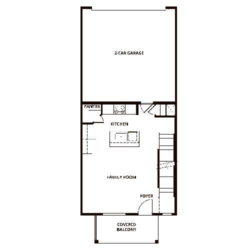 The second floor of the Pearl has the kitchen and family room.