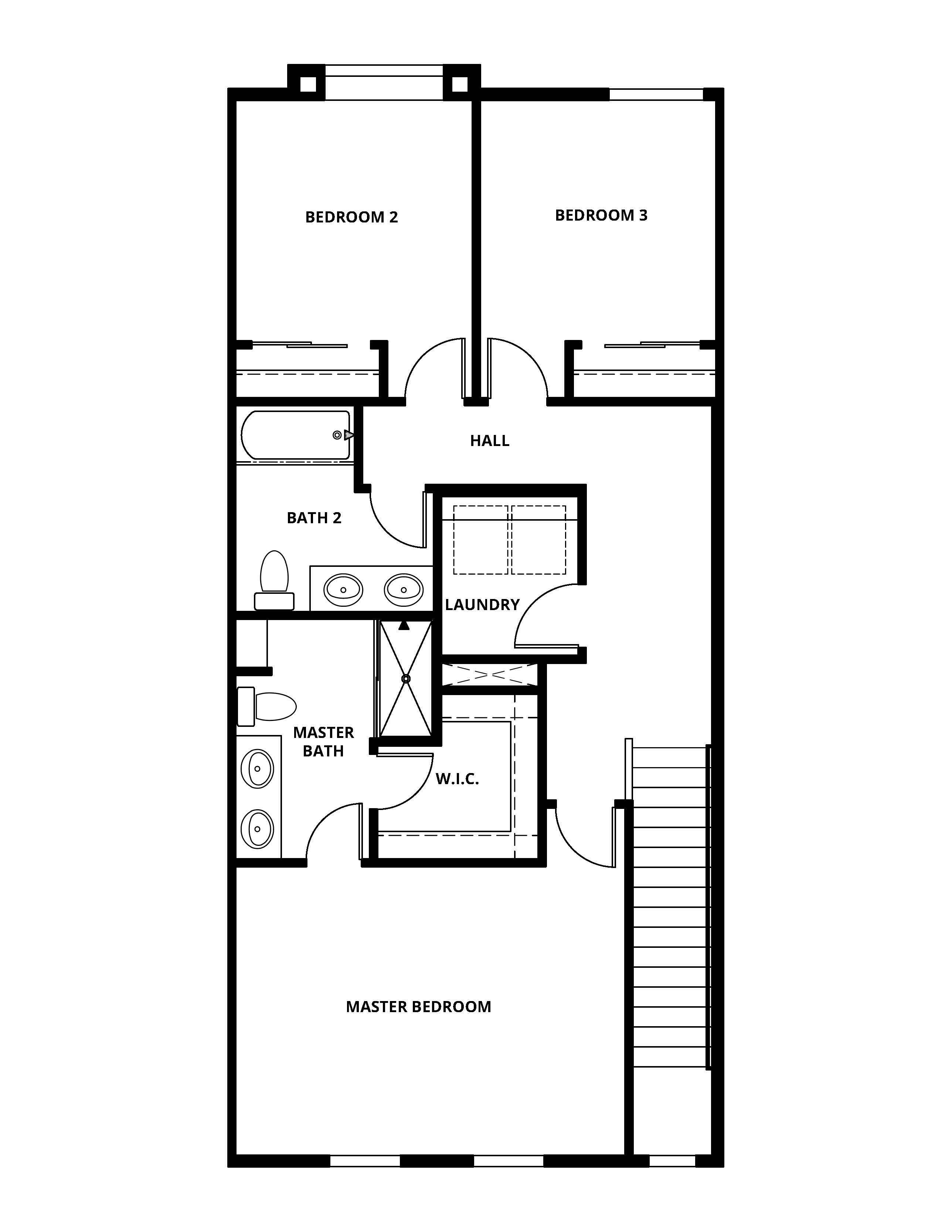 The third floor of the Pearl has the bedrooms. 