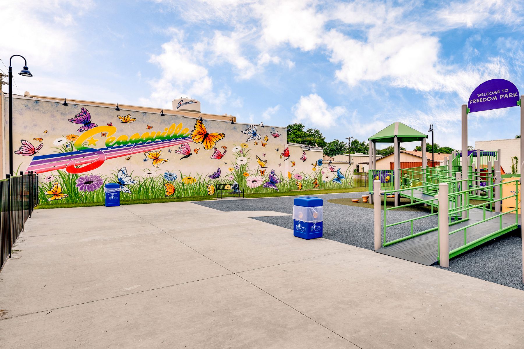 Freedom Park is located in Seagoville and has a beautiful community mural.