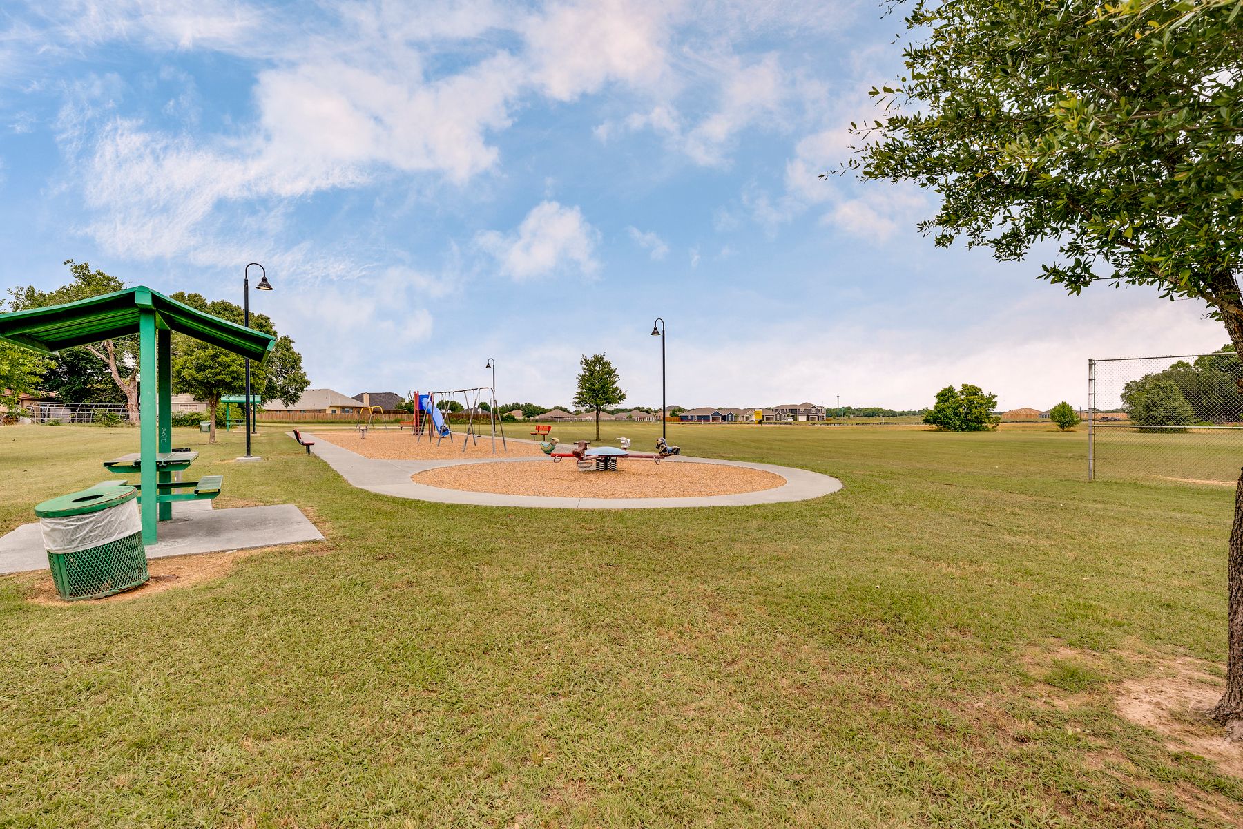 Casa Grande Park has a playground, baseball field and covered picnic tables.