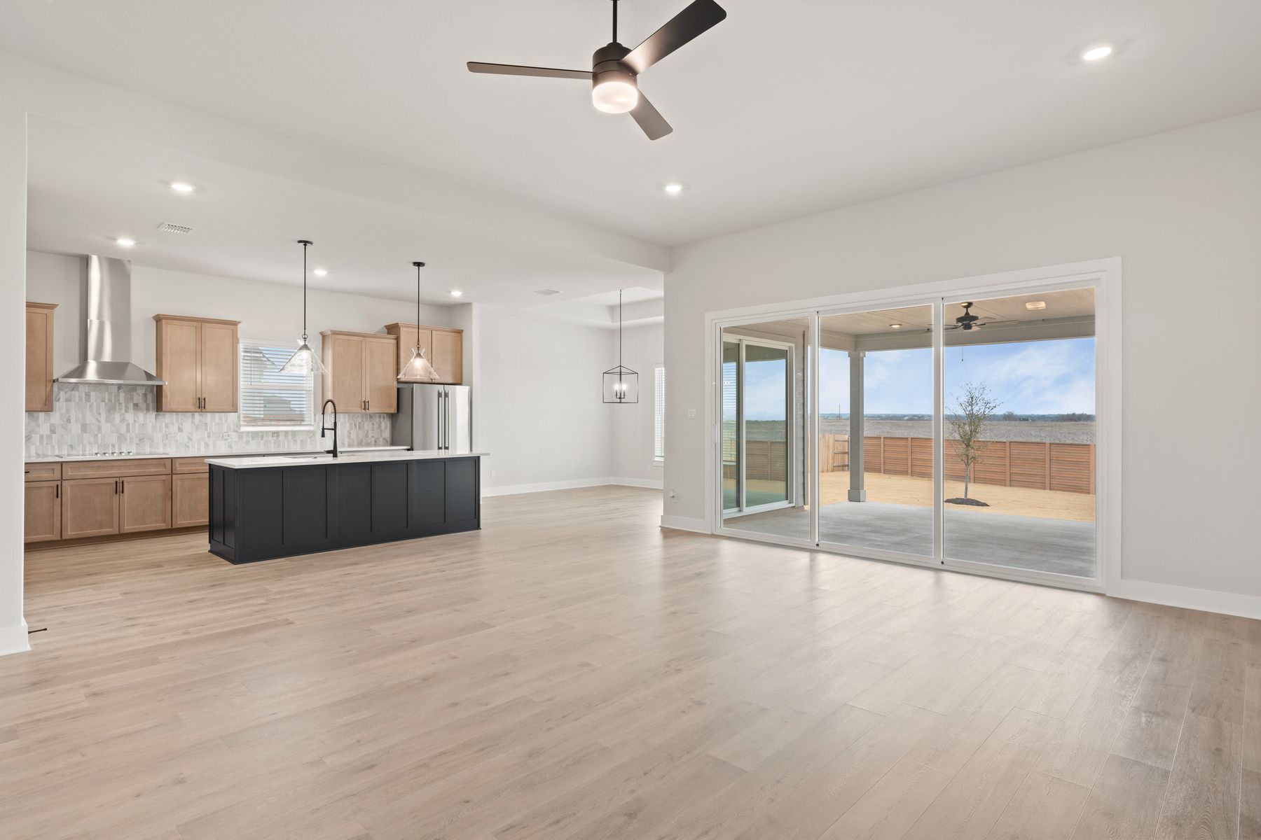 The open layout is great for hosting and everyday living.
