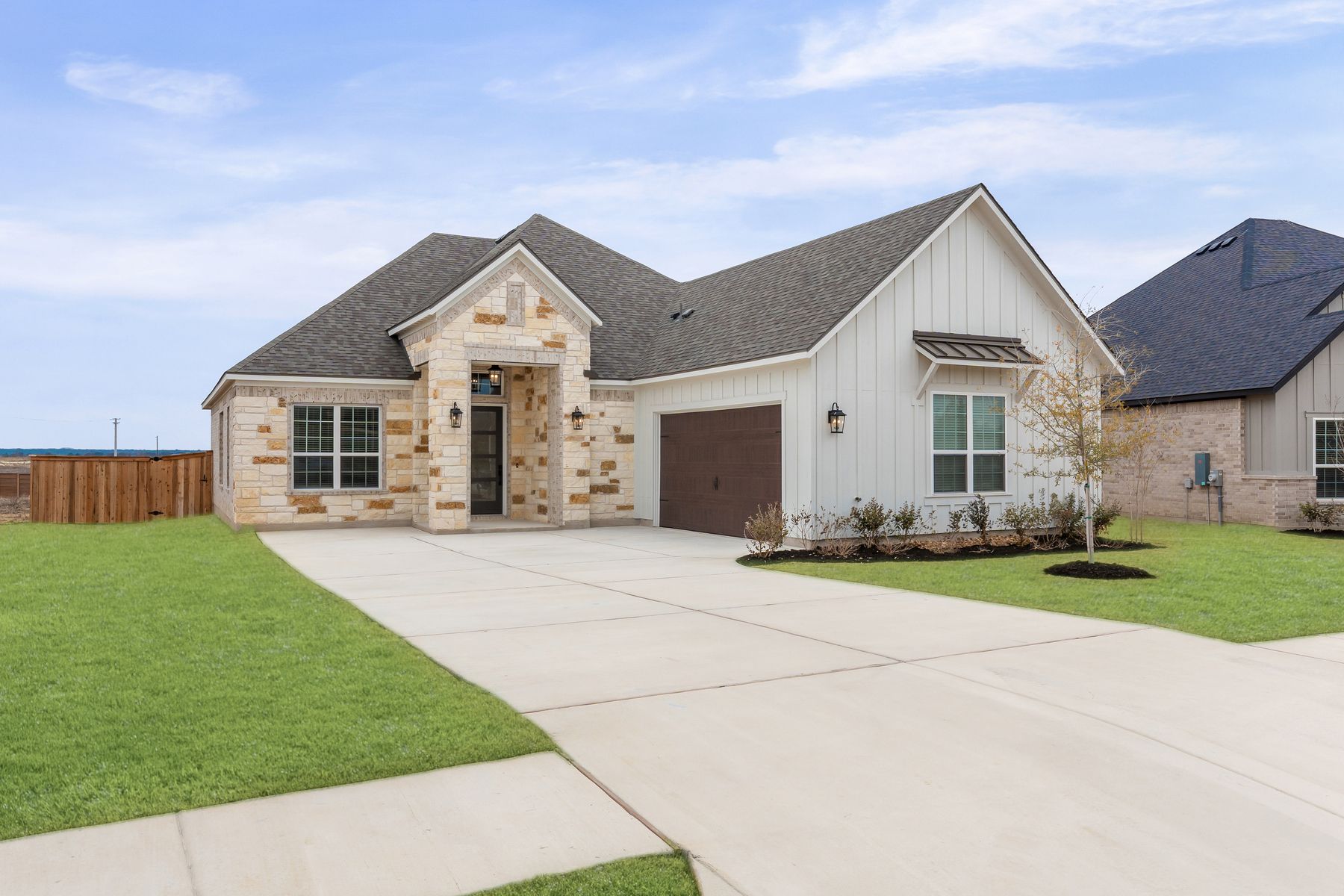 The Kingsley has an attached two-car garage.