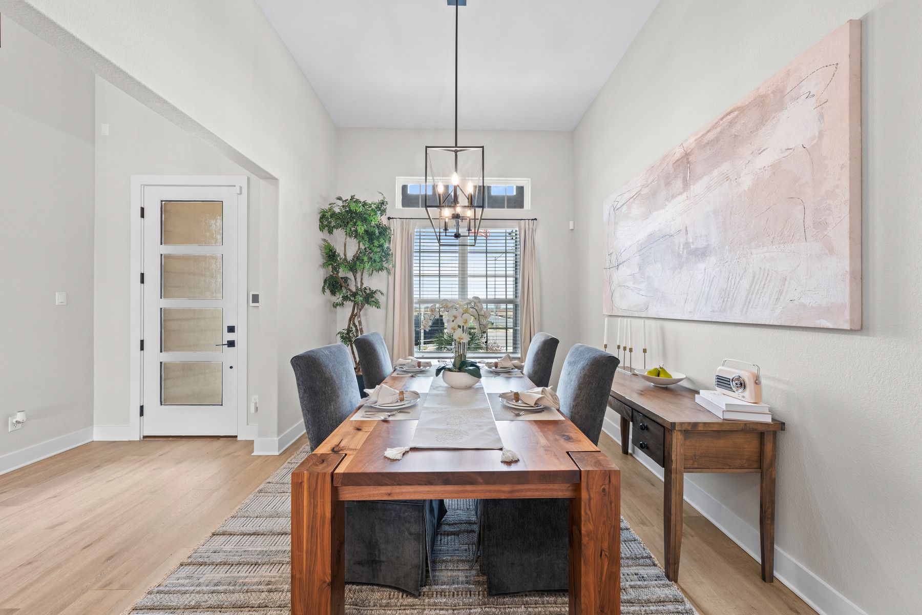 The formal dining room is a great space to make meals special.