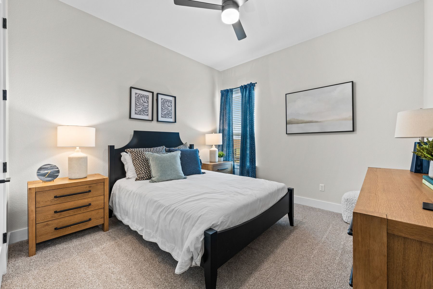 The secondary bedrooms are a great space for a children's bedrooms or guest room.