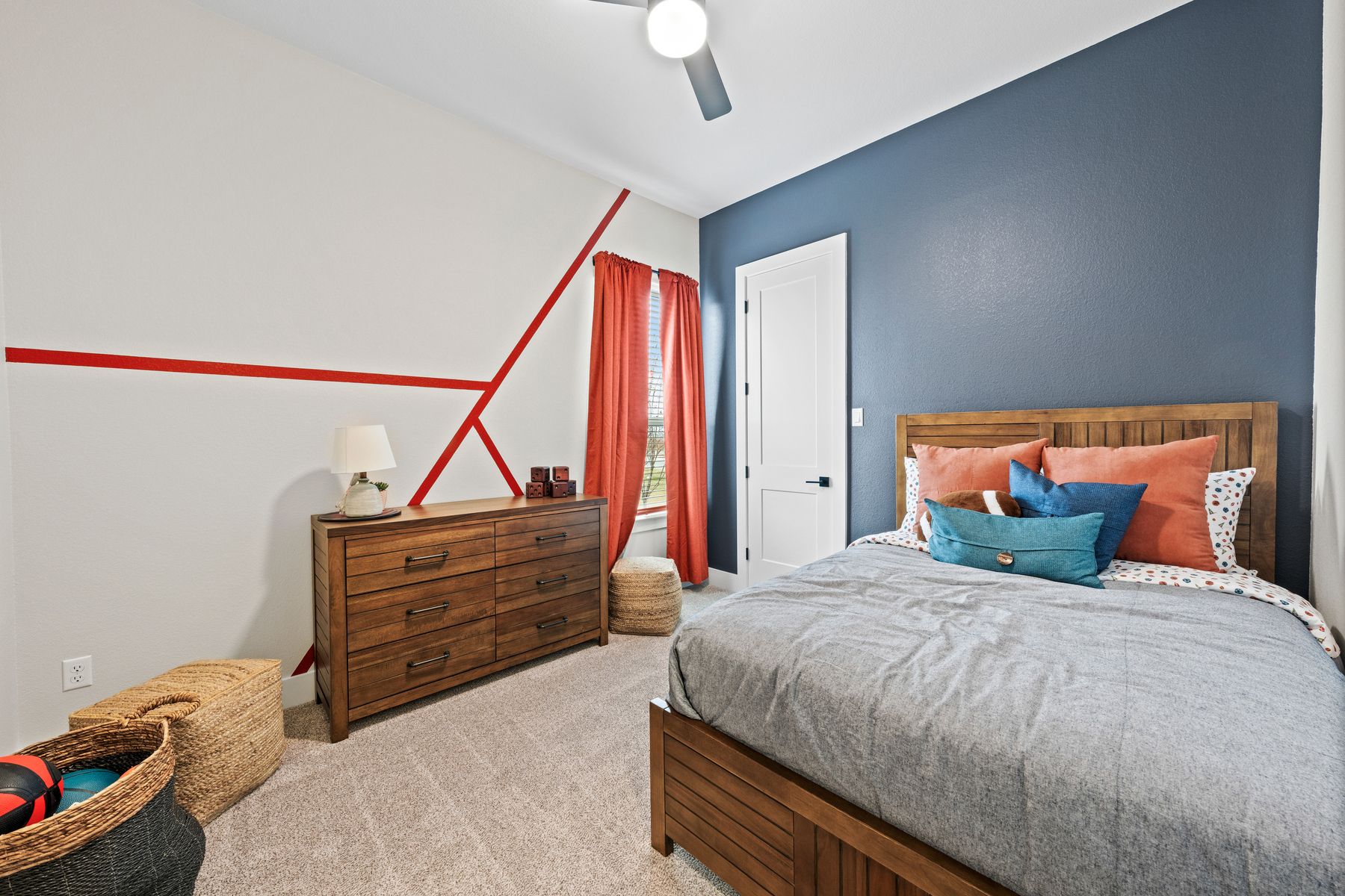 The secondary bedrooms are a great space for a children's bedrooms or guest room.