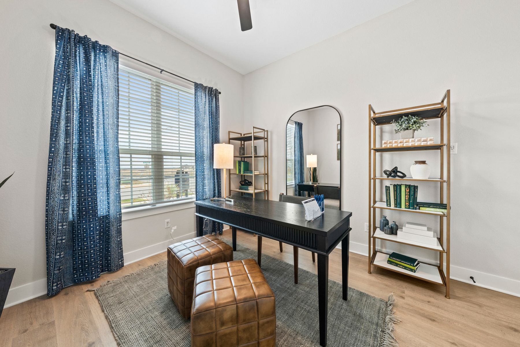 The flex room is a great space for an at-home office.