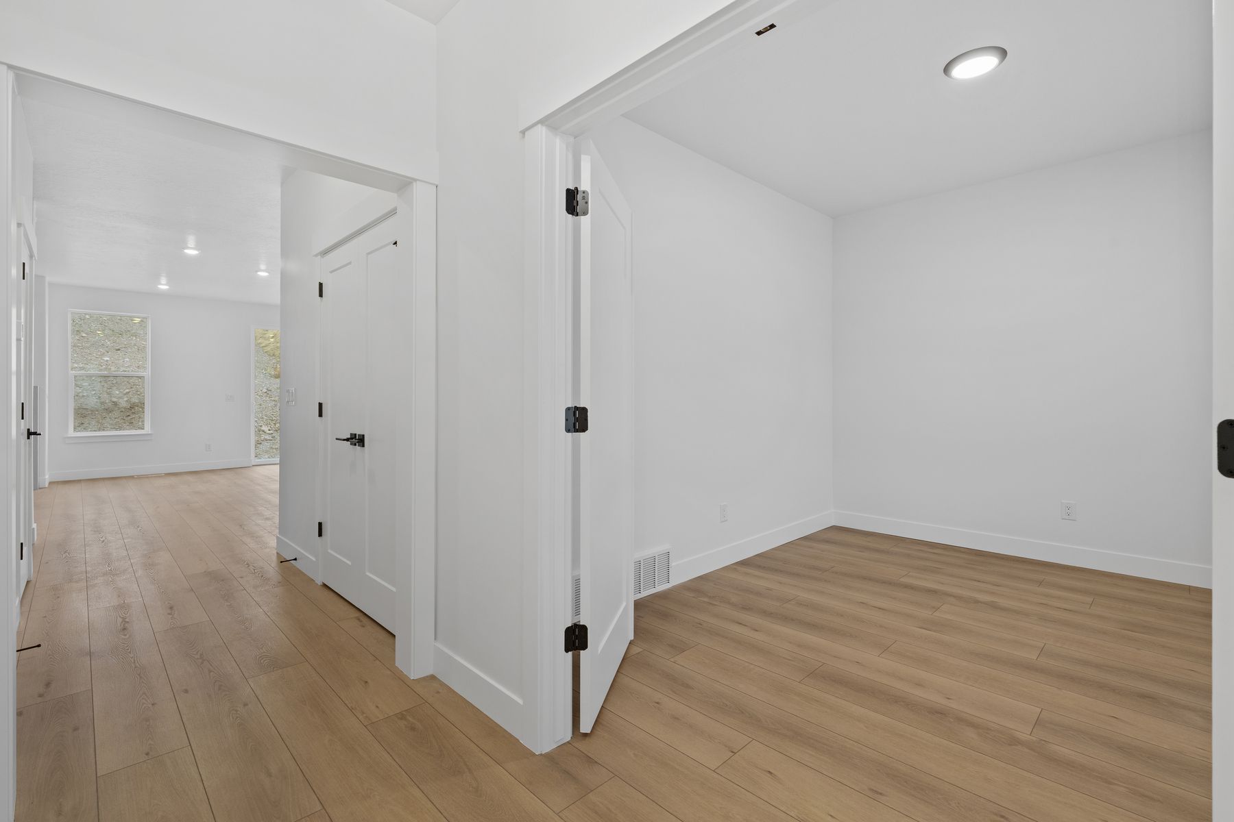 The flex room sits right off of the foyer.