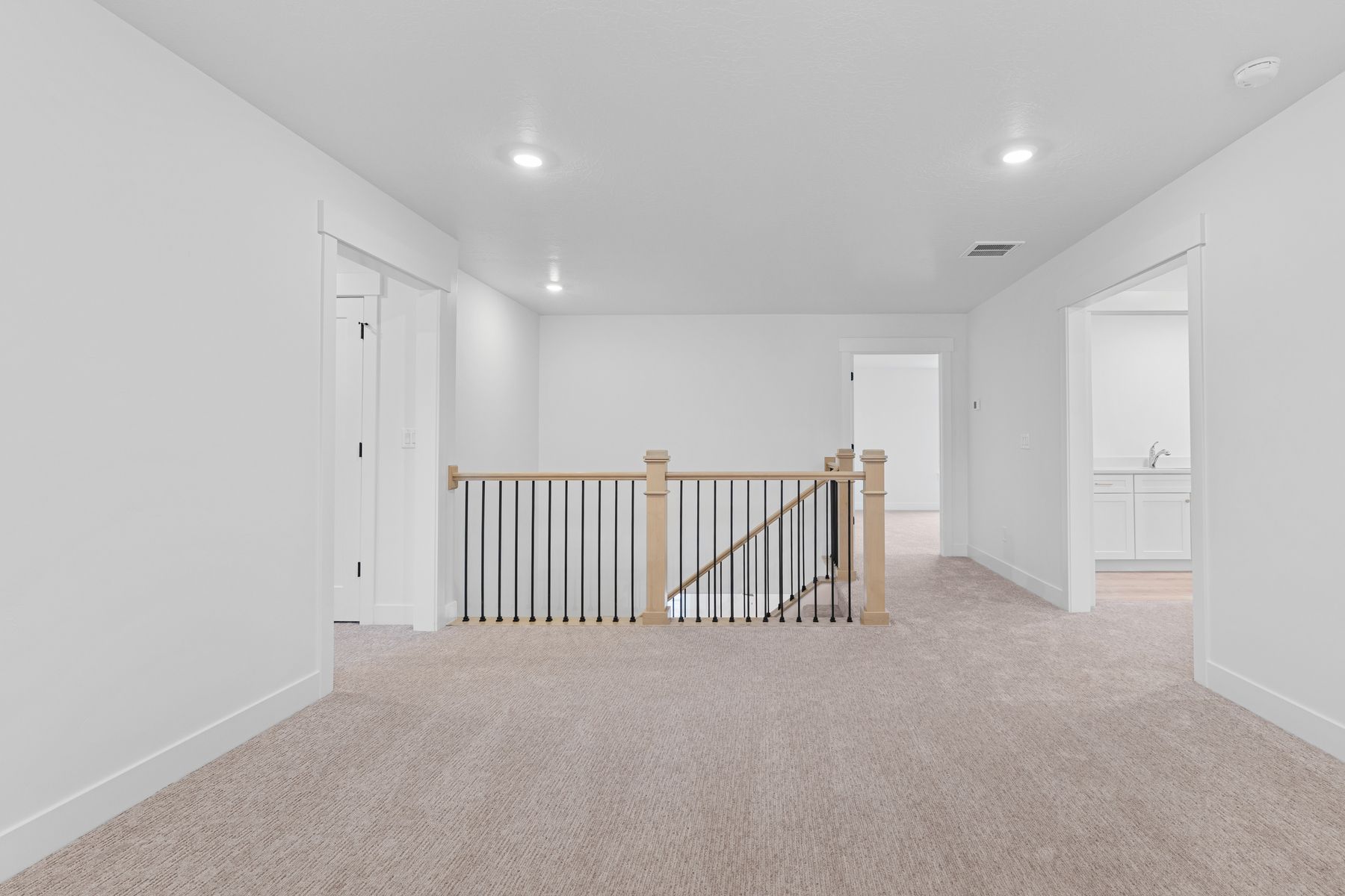 The loft is a great space for a gameroom, additional living room and more.