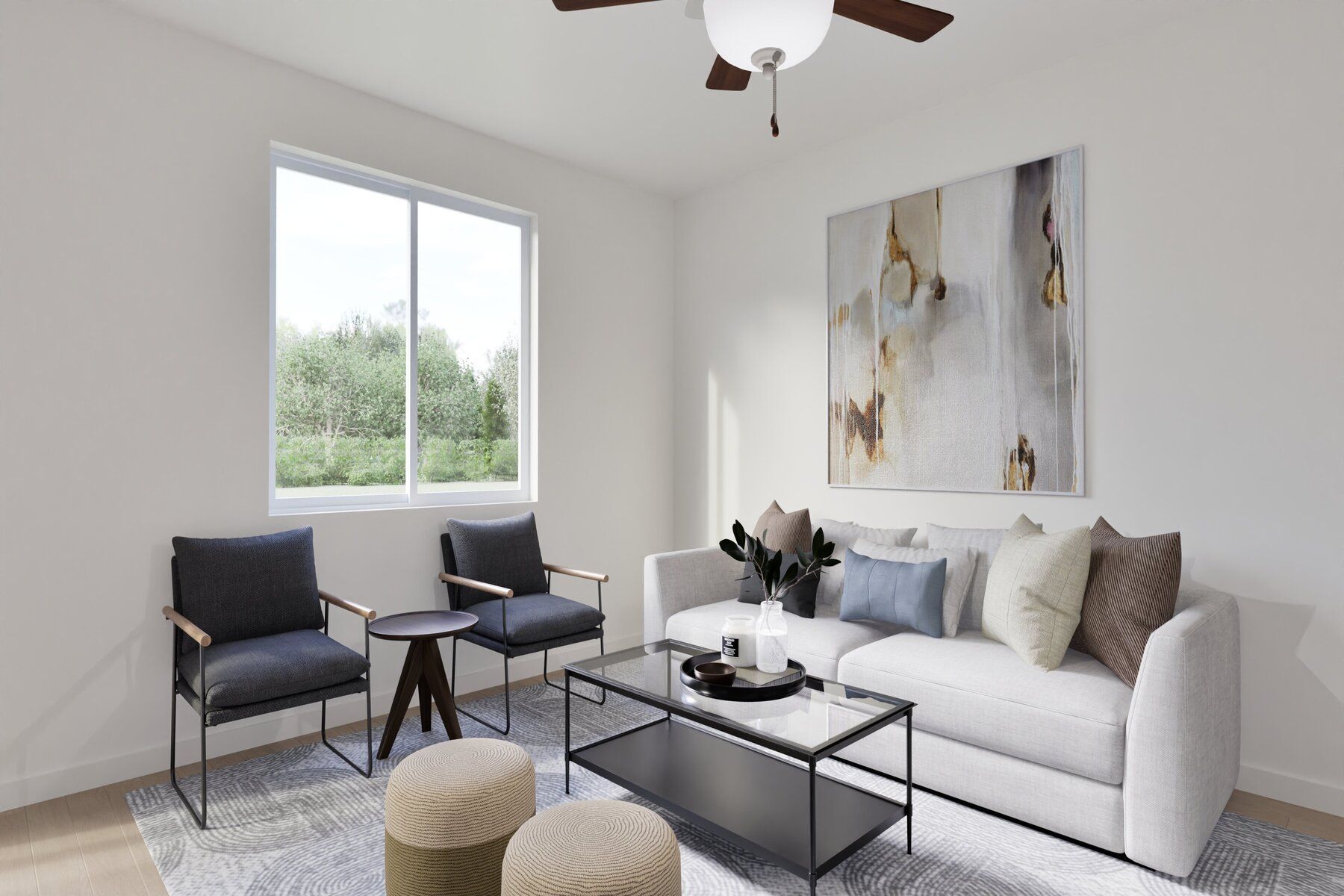 The family room is open concept and the best place to hang out!
