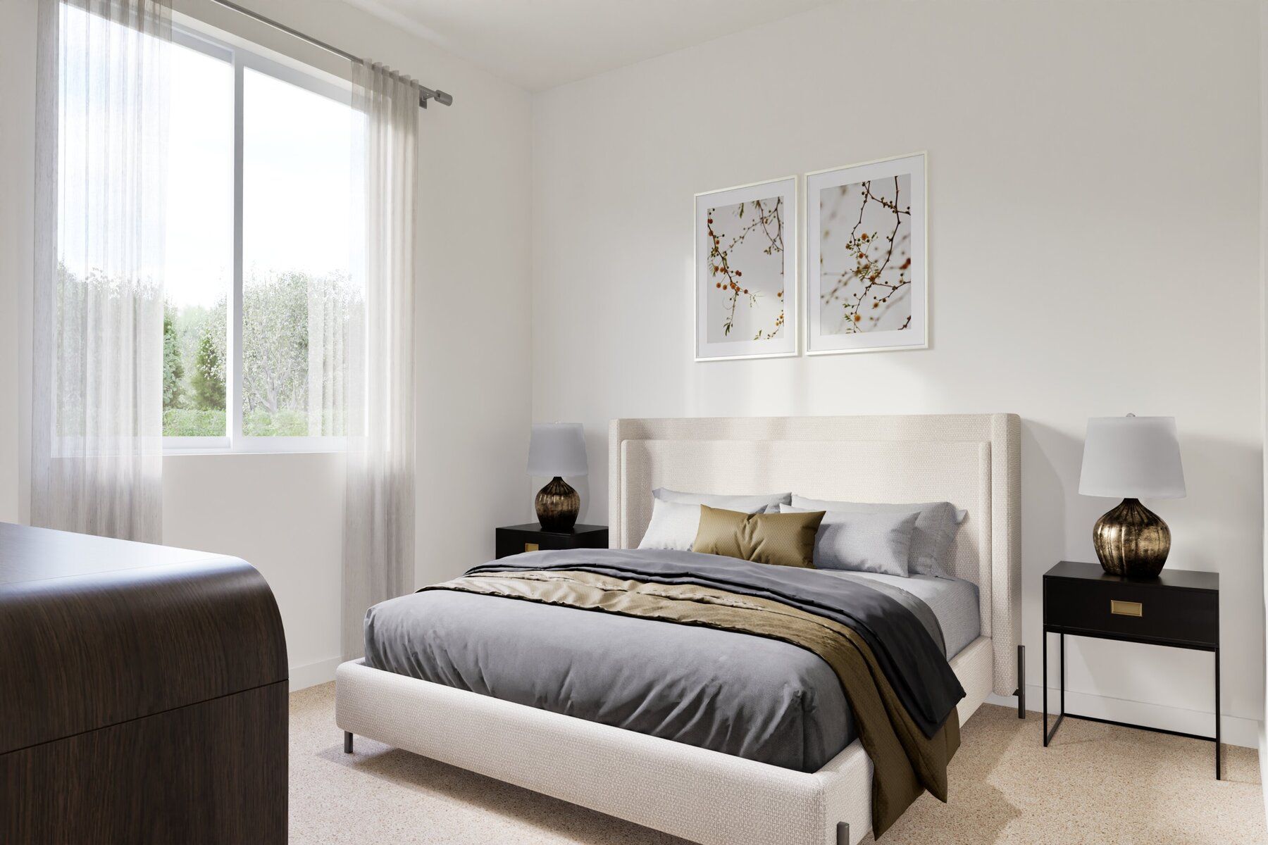 The master bedroom is the perfect place to relax at the end of the day.