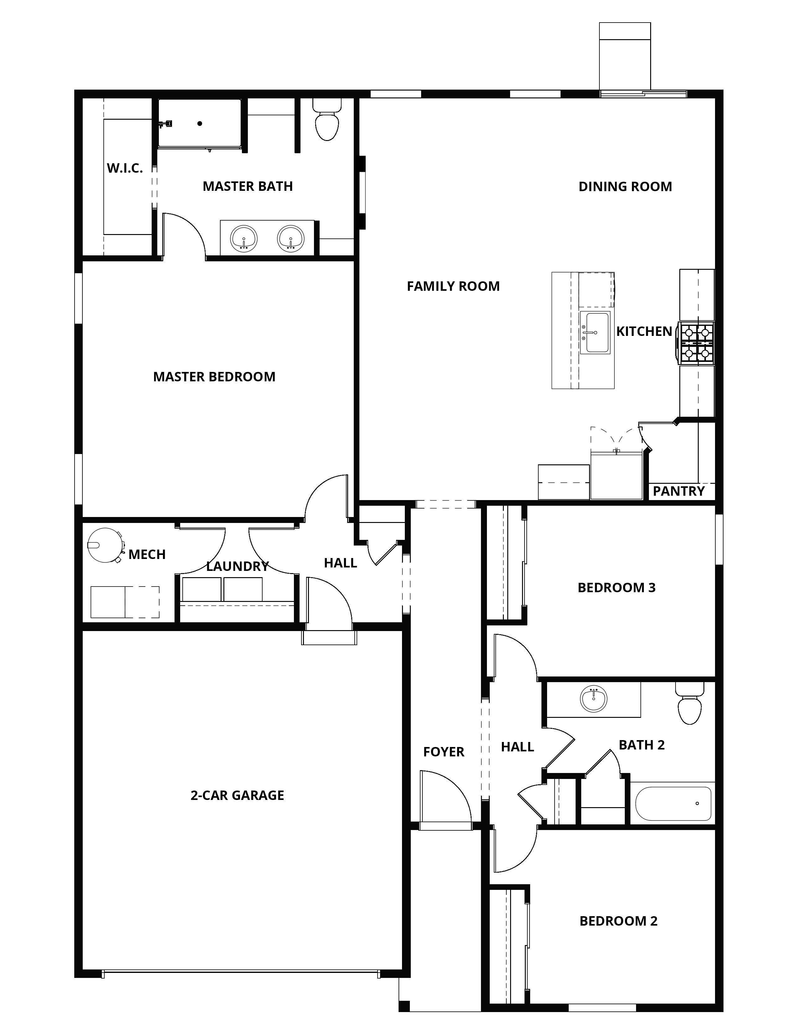 The Gunnison has the chef ready kitchen and spacious family room.