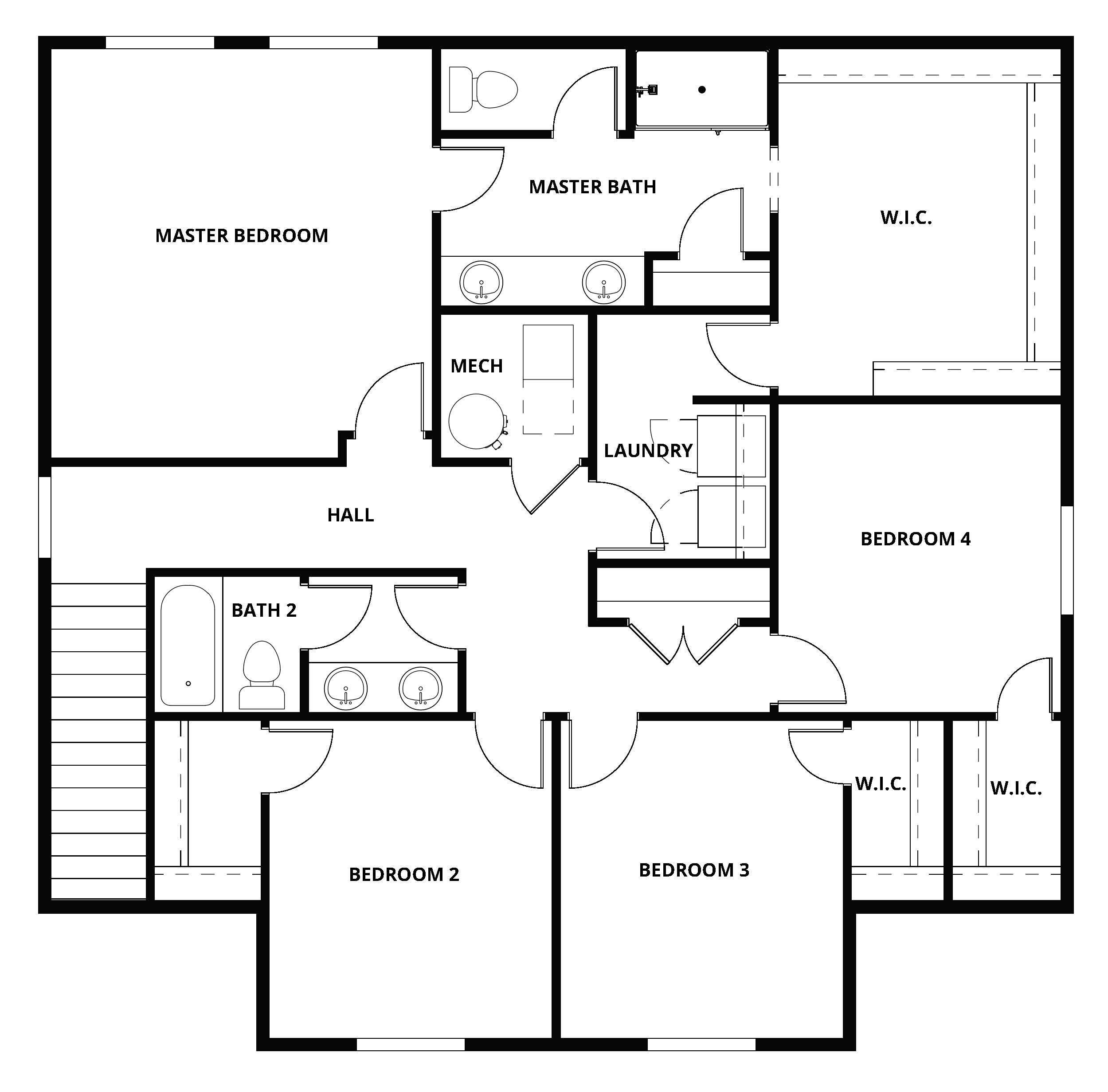 The second floor of the Trinidad has the bedrooms.