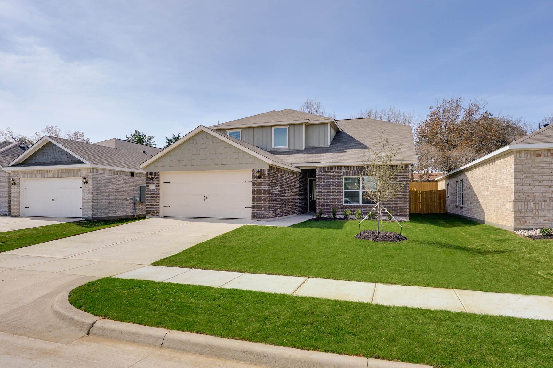 The Cypress has an attached two-car garage.