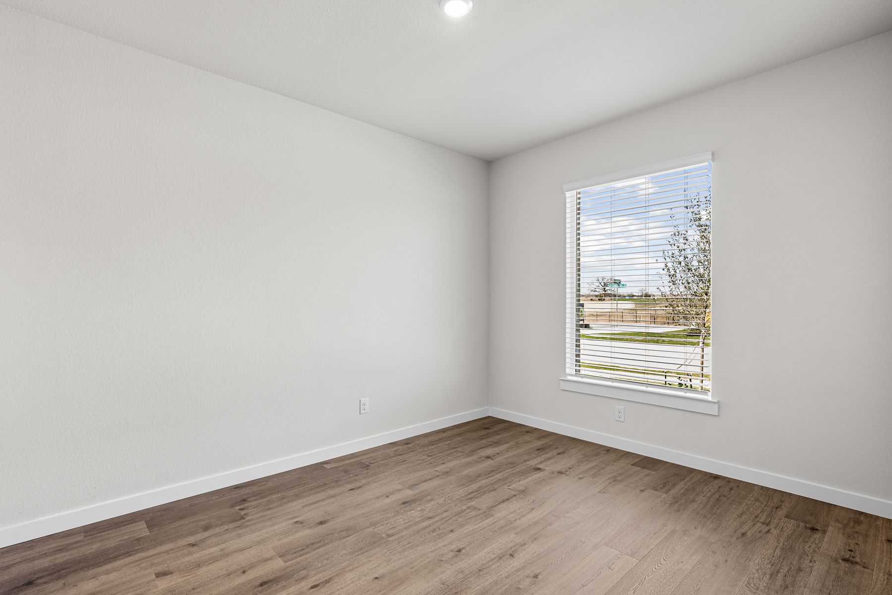 The dining room sits right off of the kitchen.
