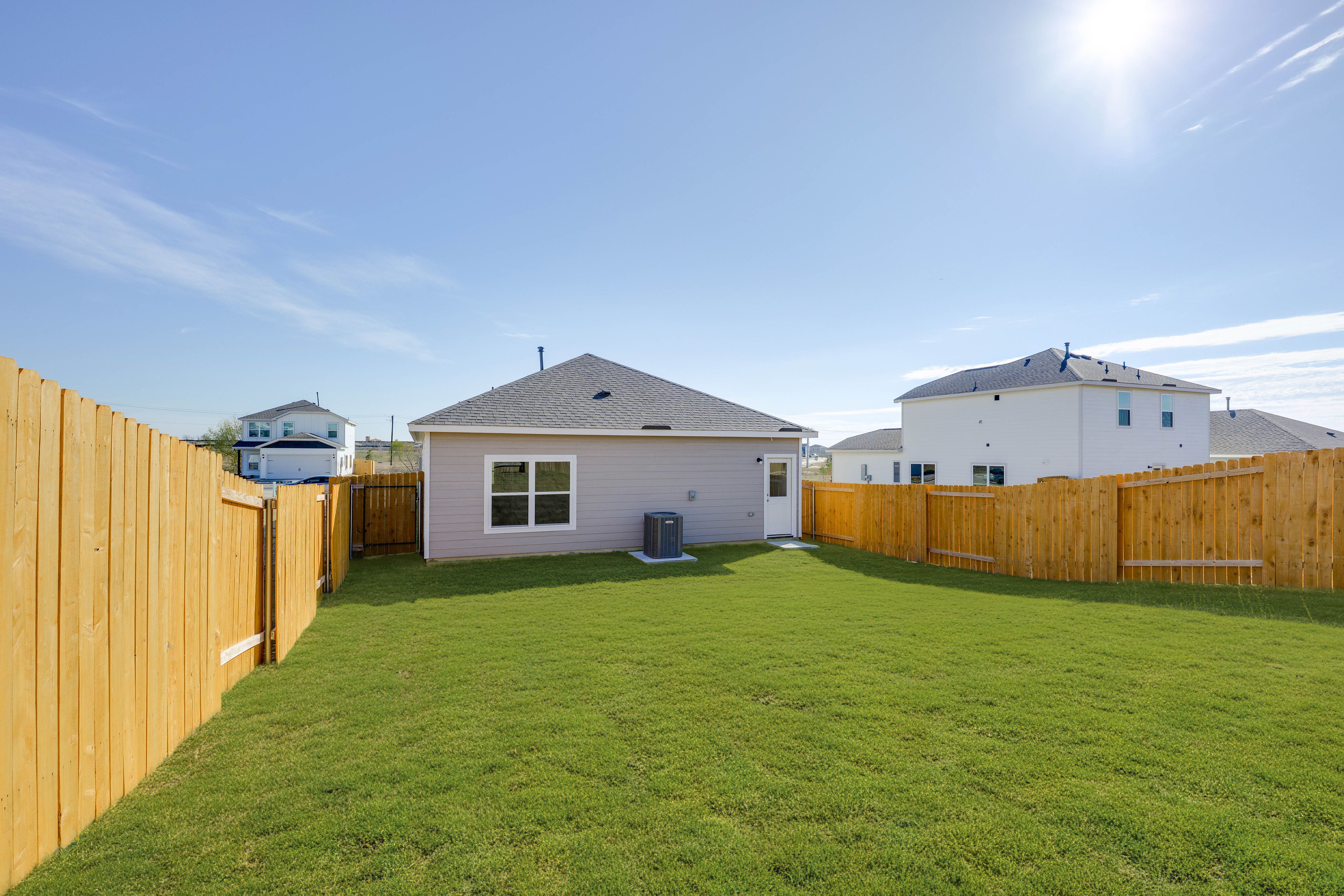 The back yard of the Hawthorn is fully fenced-in.
