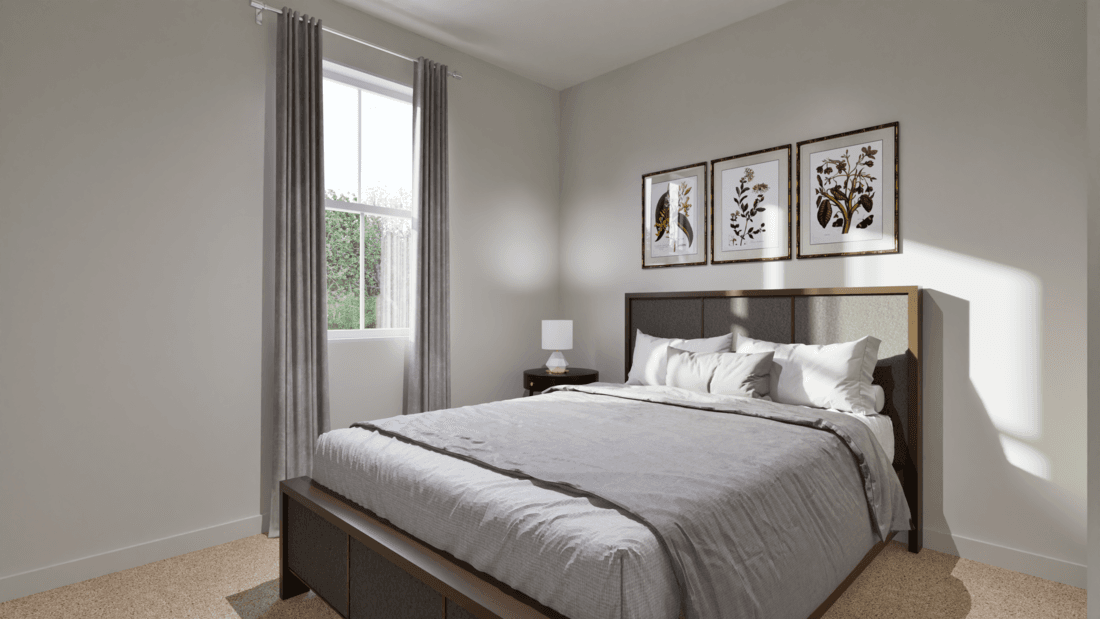 The secondary bedrooms have carpet.