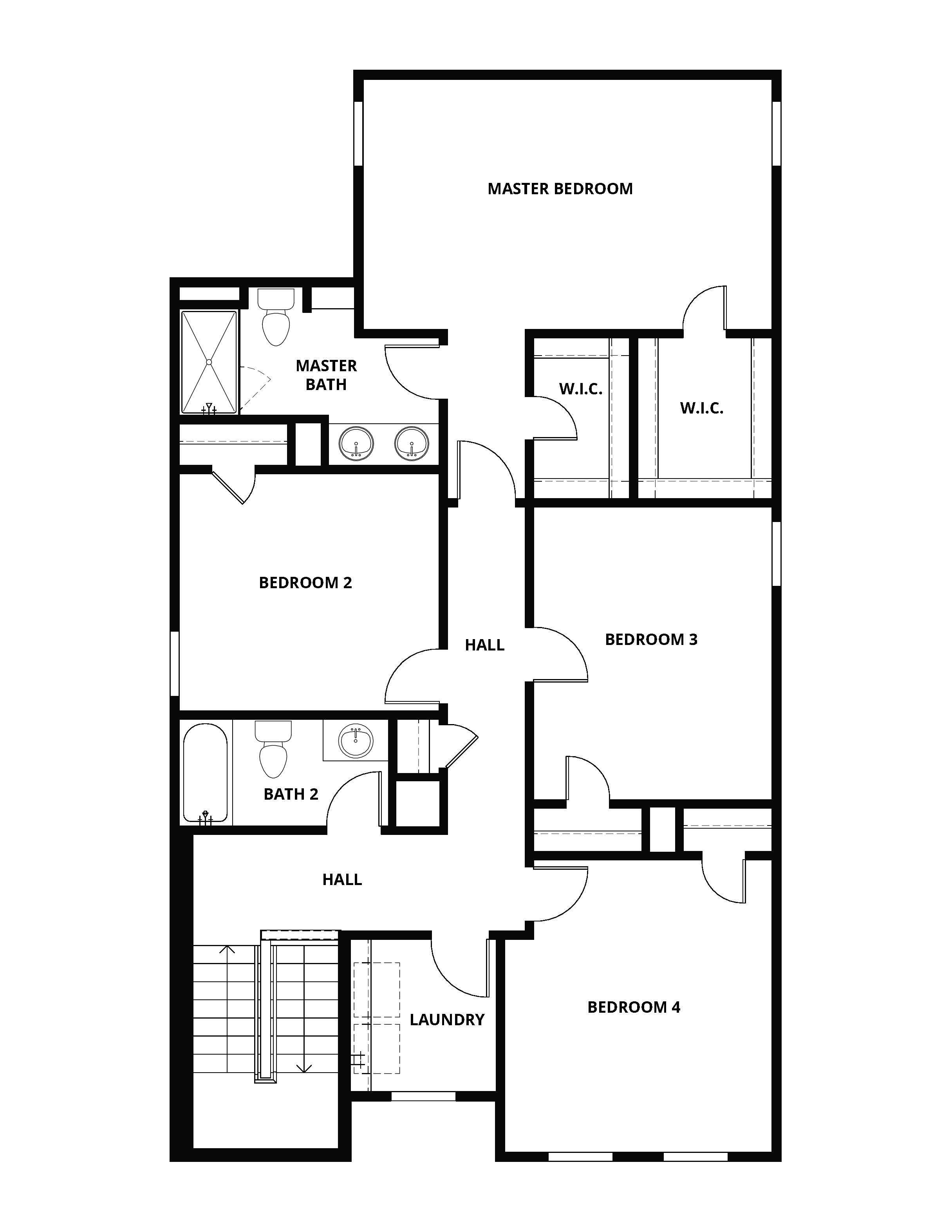 The private living areas are located upstairs.