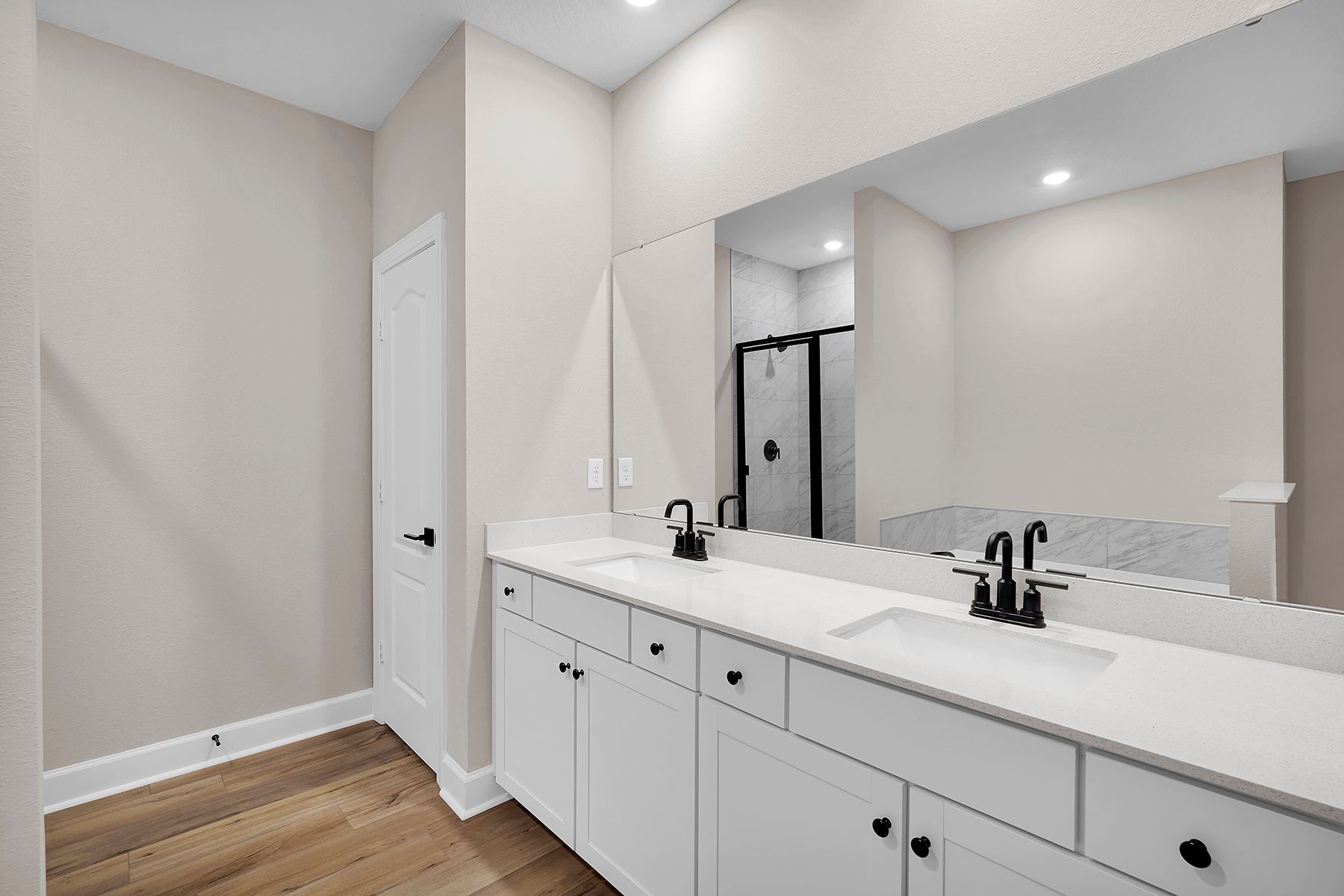 Get ready for your day in the master bathroom