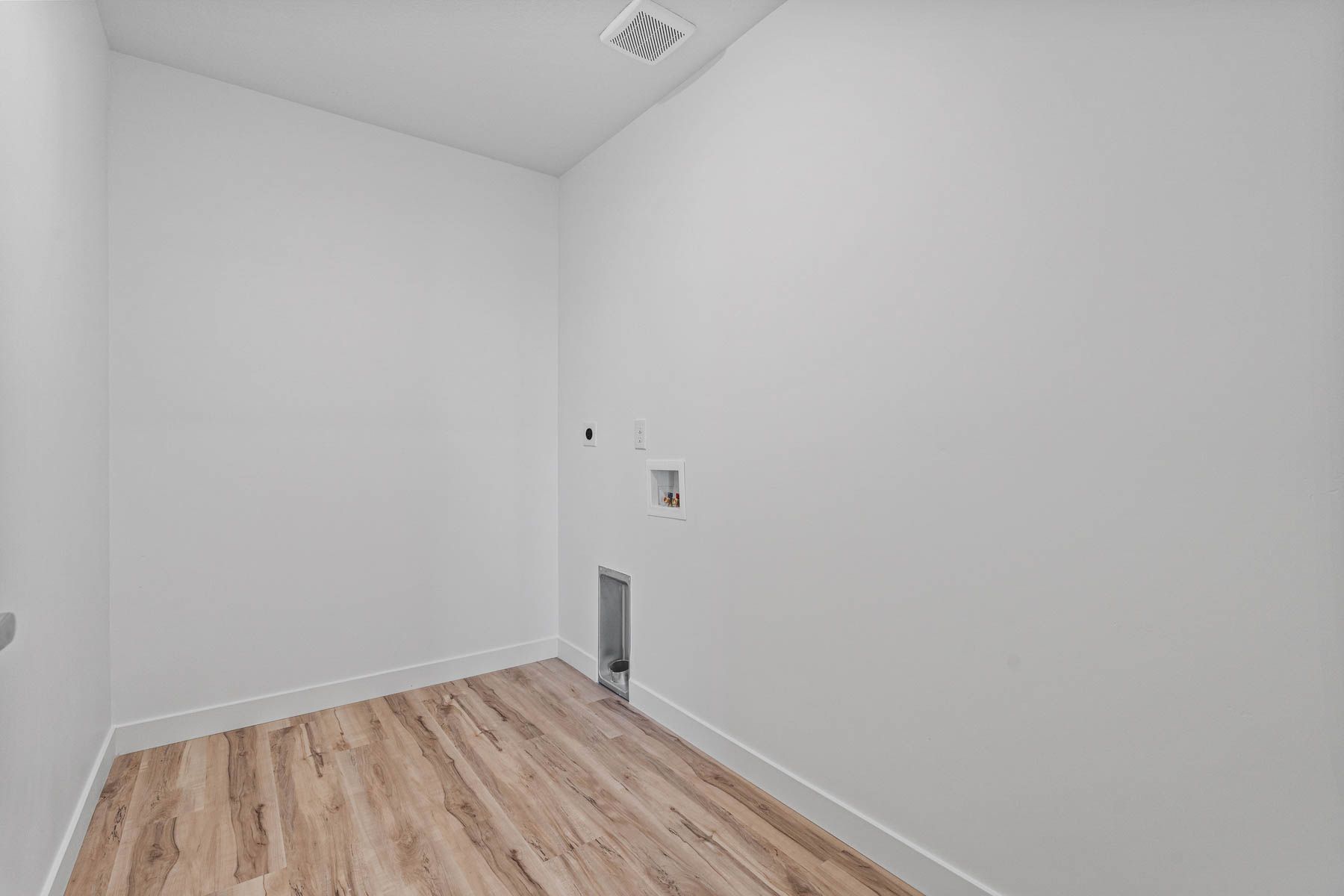 The laundry room is spacious.
