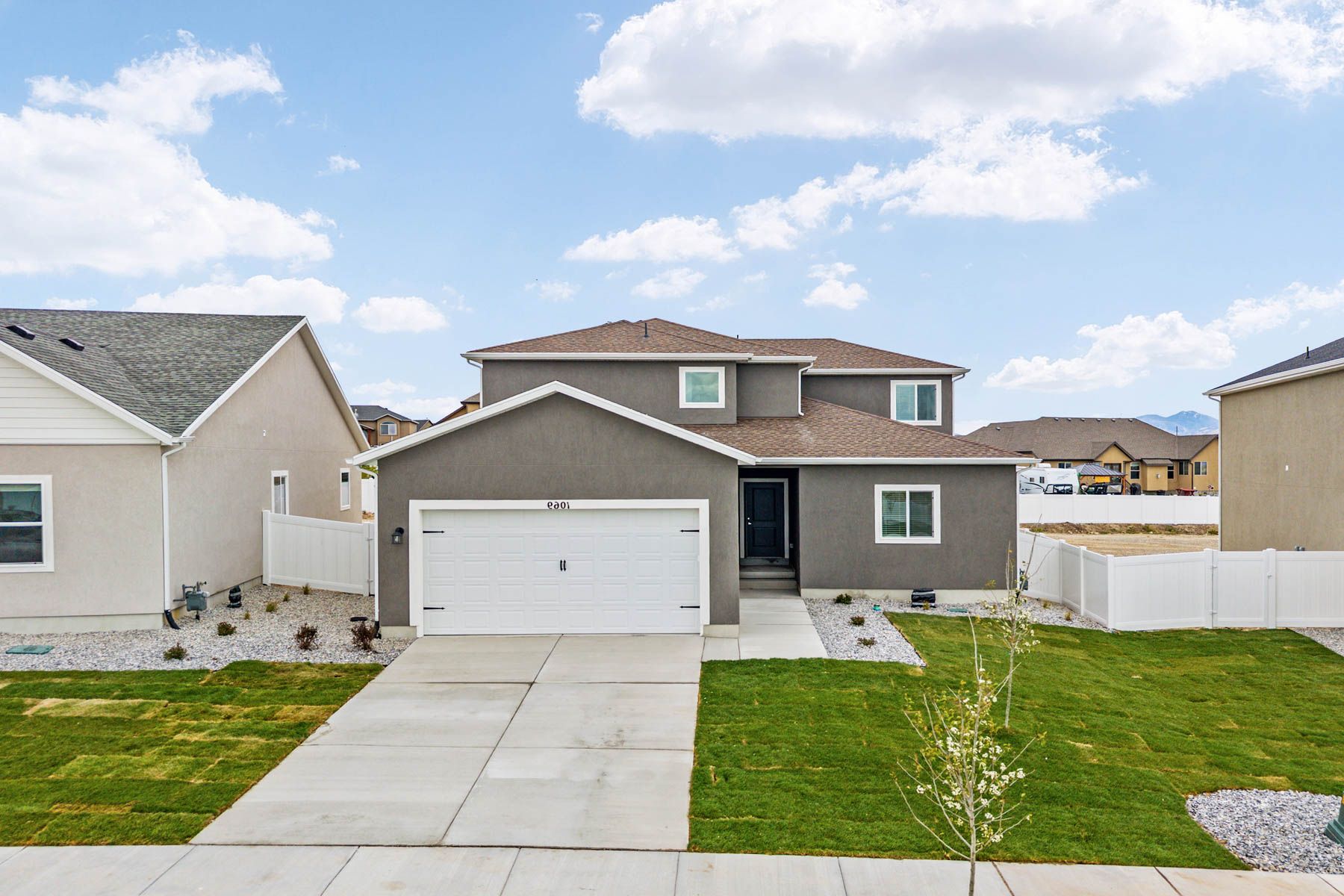 The Provo has a stucco exterior.