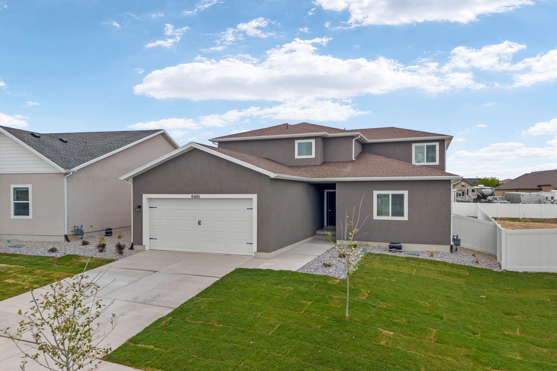 The Provo has an attached two-car garage.