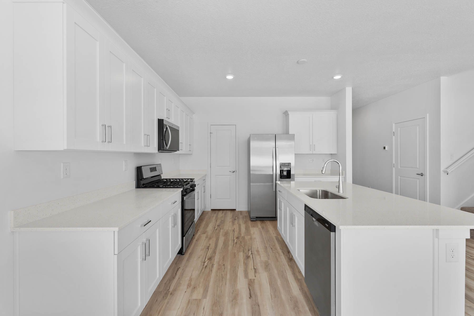 The kitchen has energy-efficient appliances.