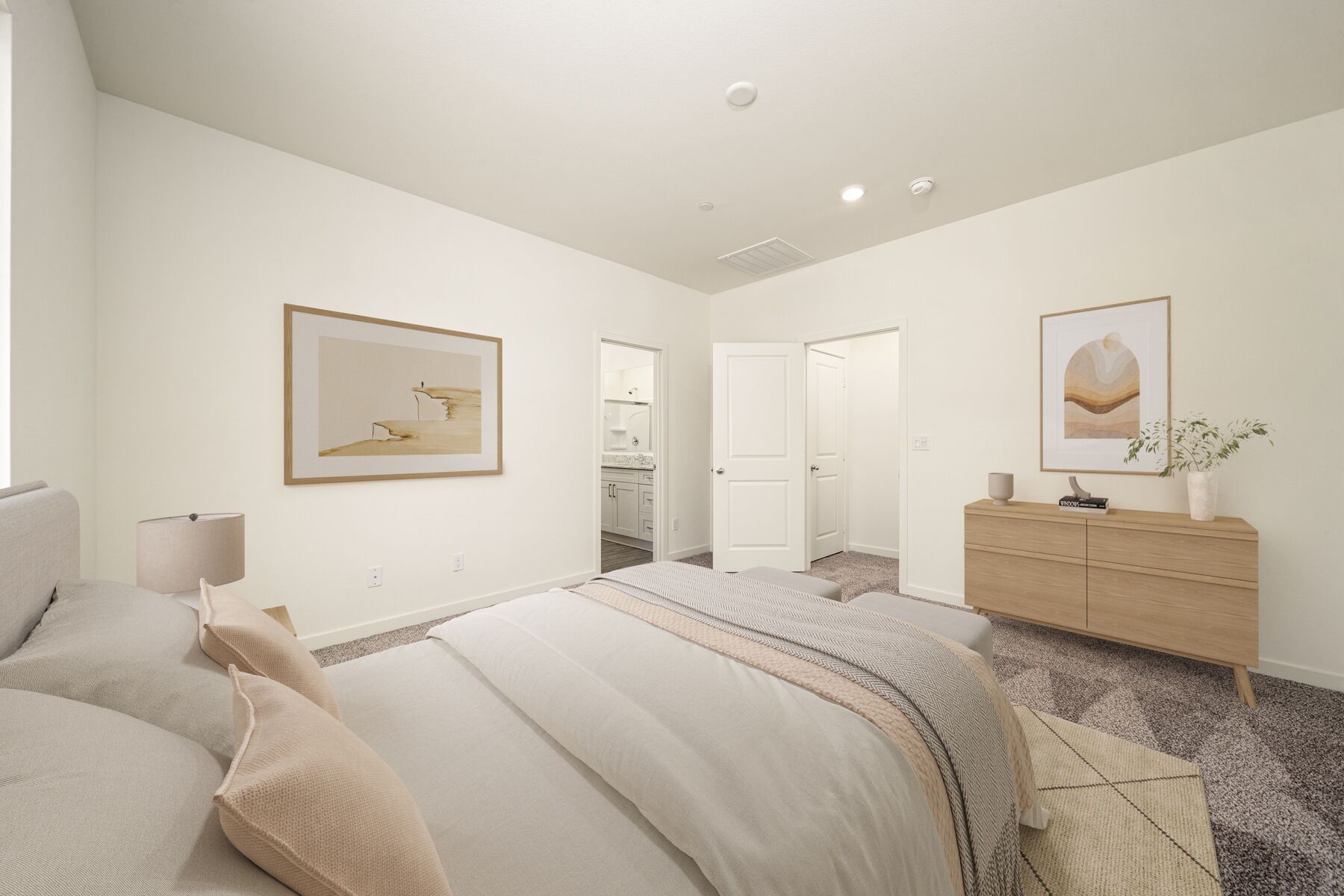 The master bedroom will be your private retreat.