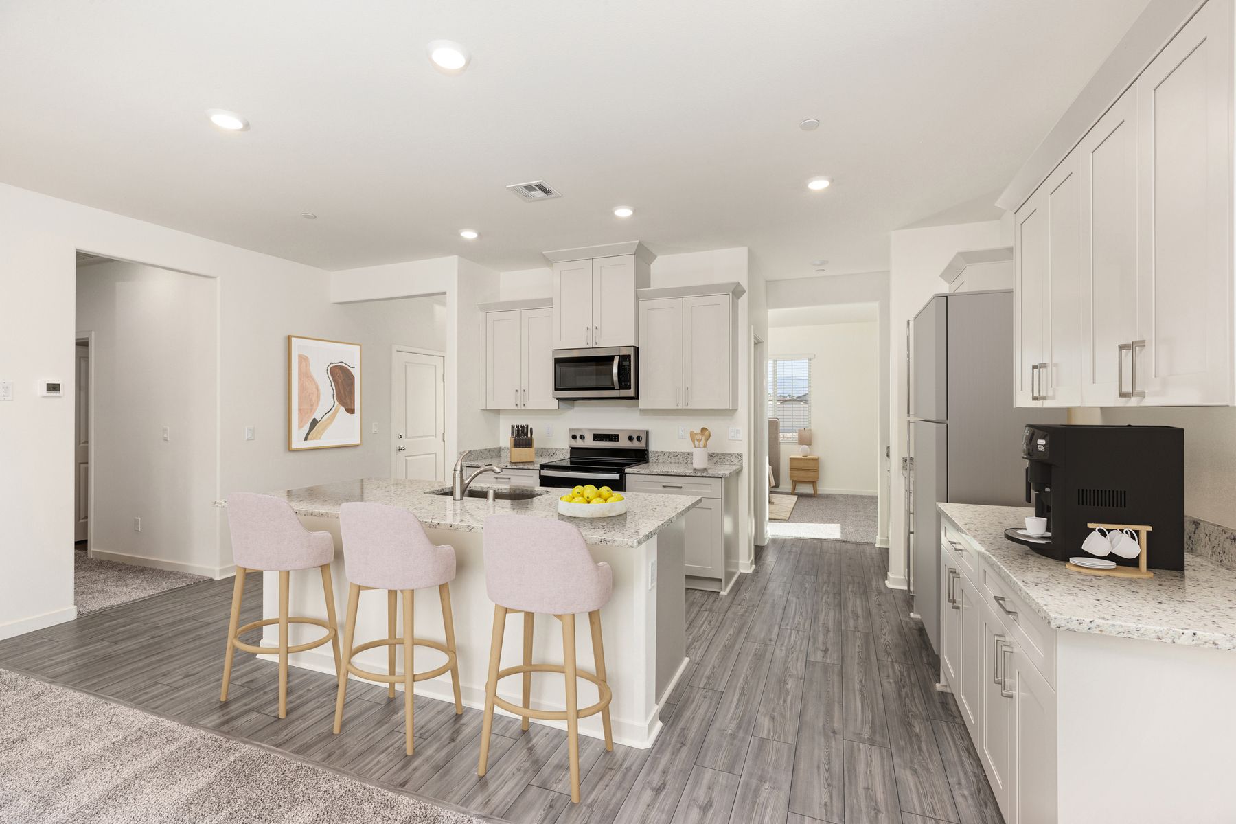 The kitchen is perfect for families.