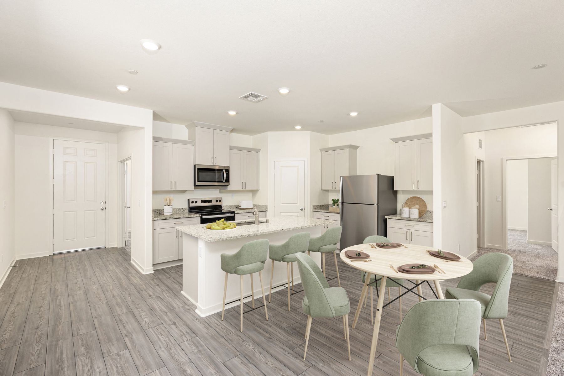The kitchen is perfect for families.