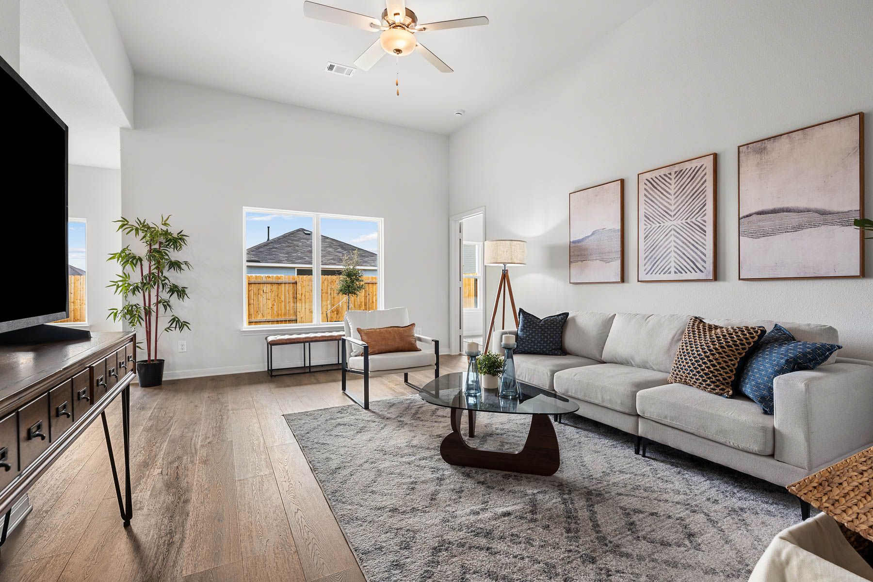 The living room is a great place to gather with friends and family.