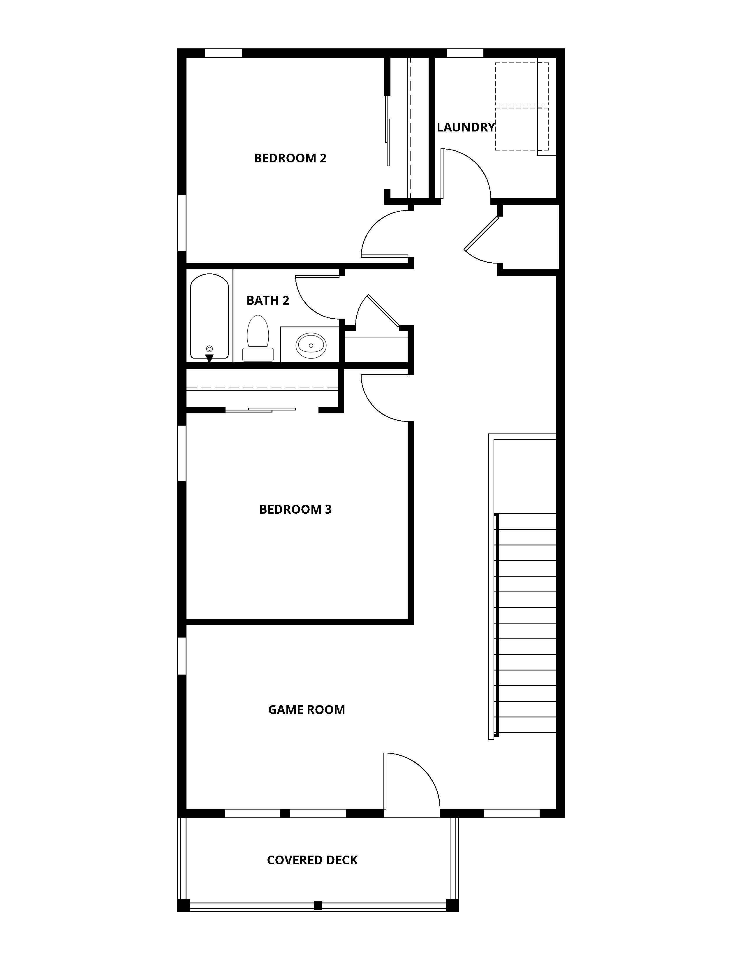The third floor has the bedrooms. 