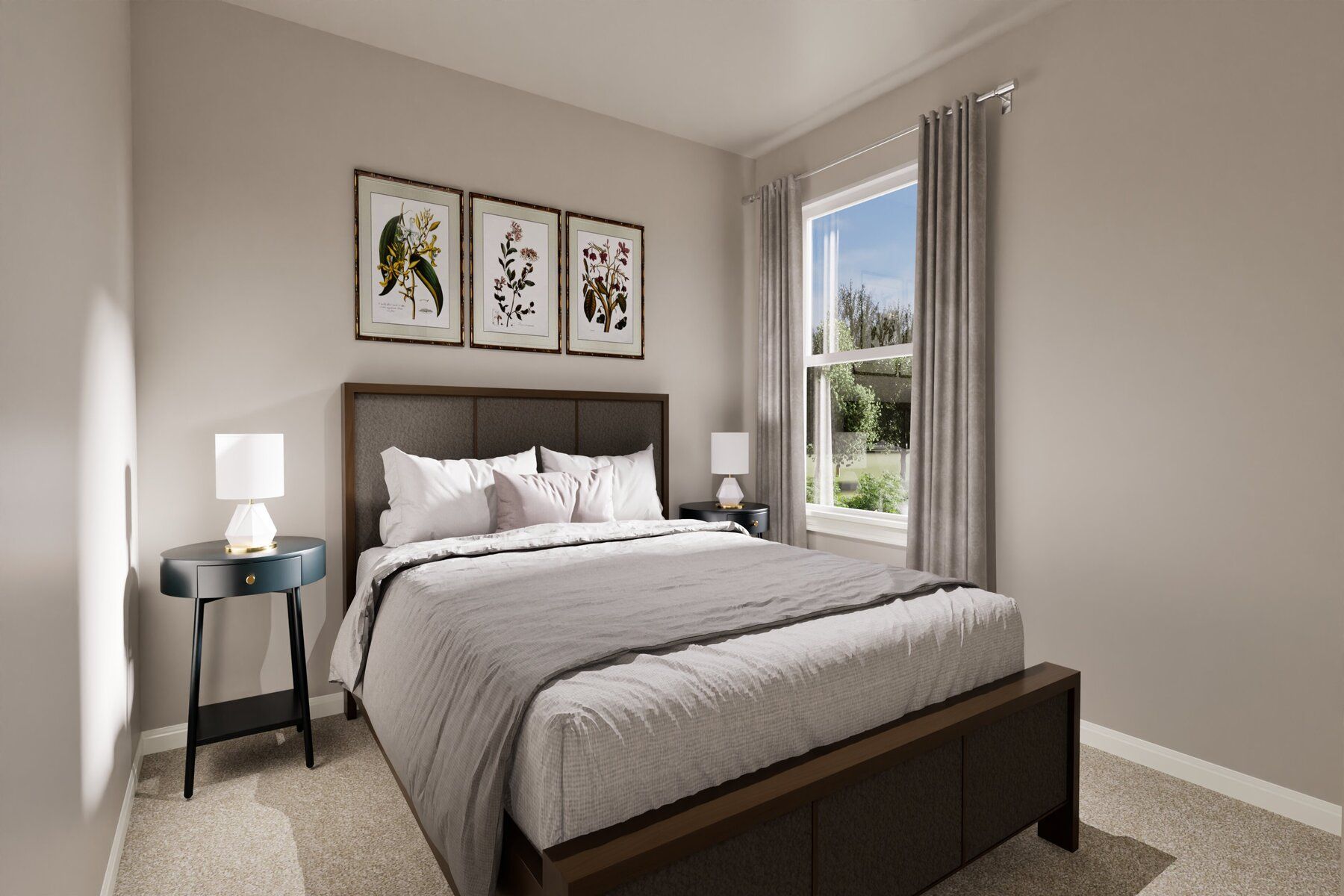 One of the two sizeable secondary upstairs bedrooms. 