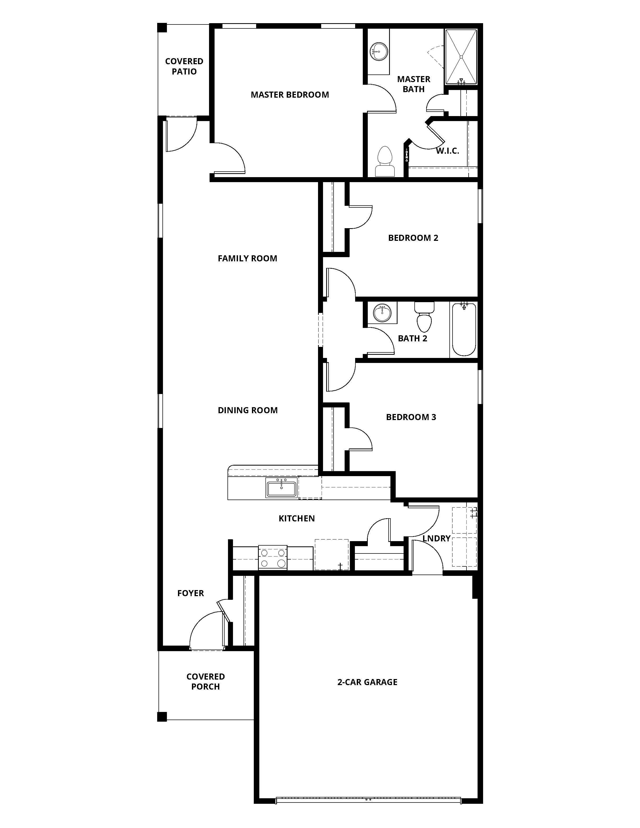 The Cedar is a wonderful open-concept layout.