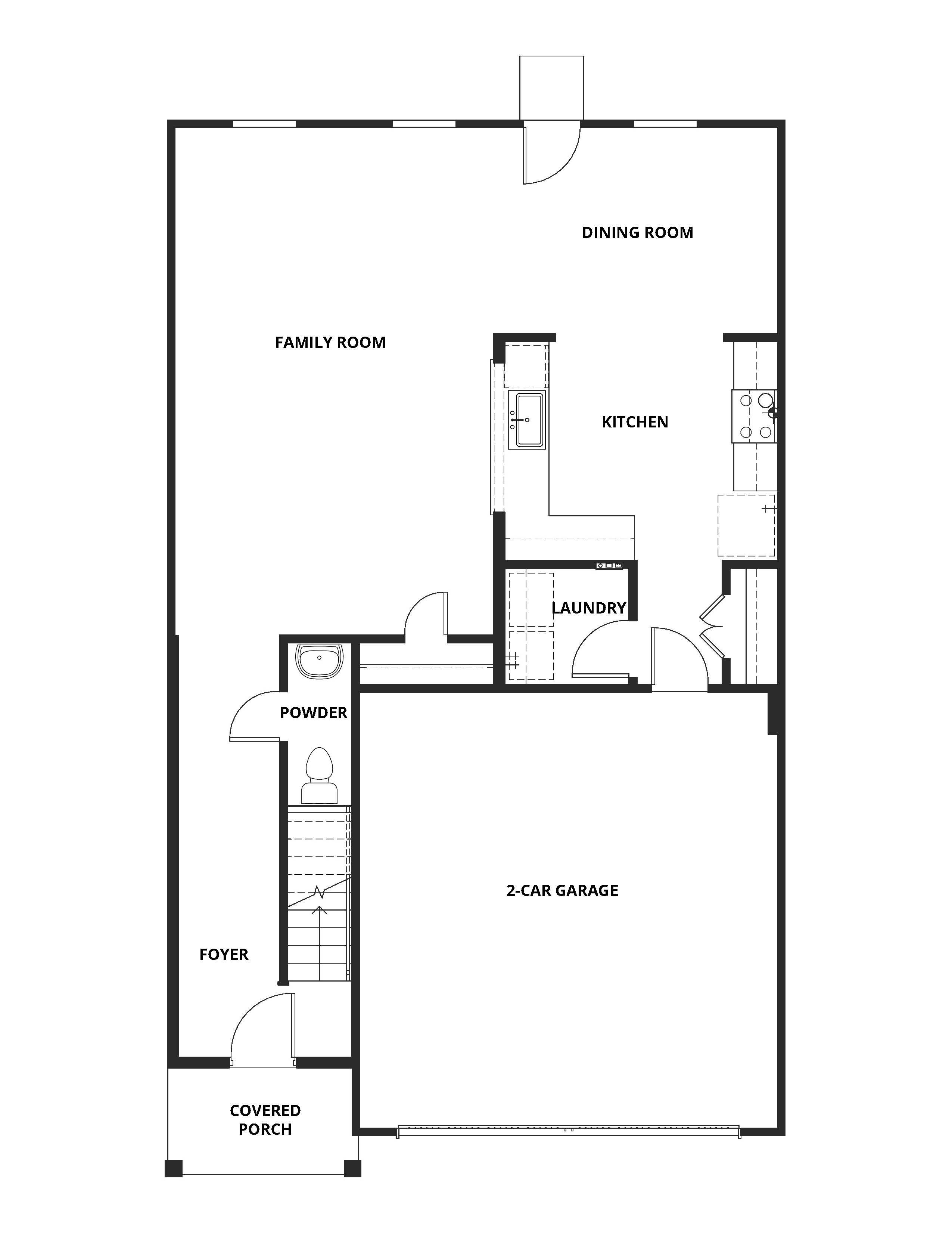 The Rockcress has an open concept layout.