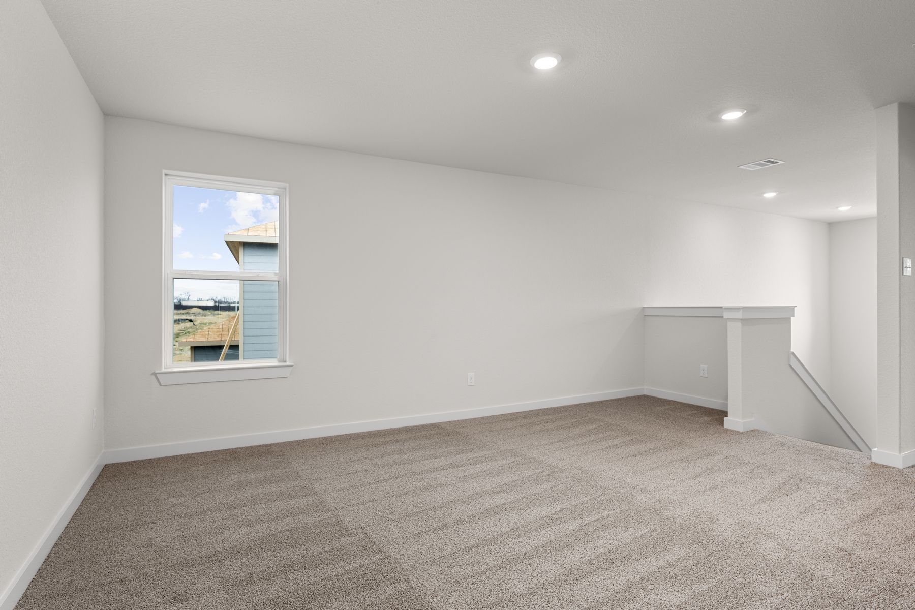The gameroom loft is a versatile space.