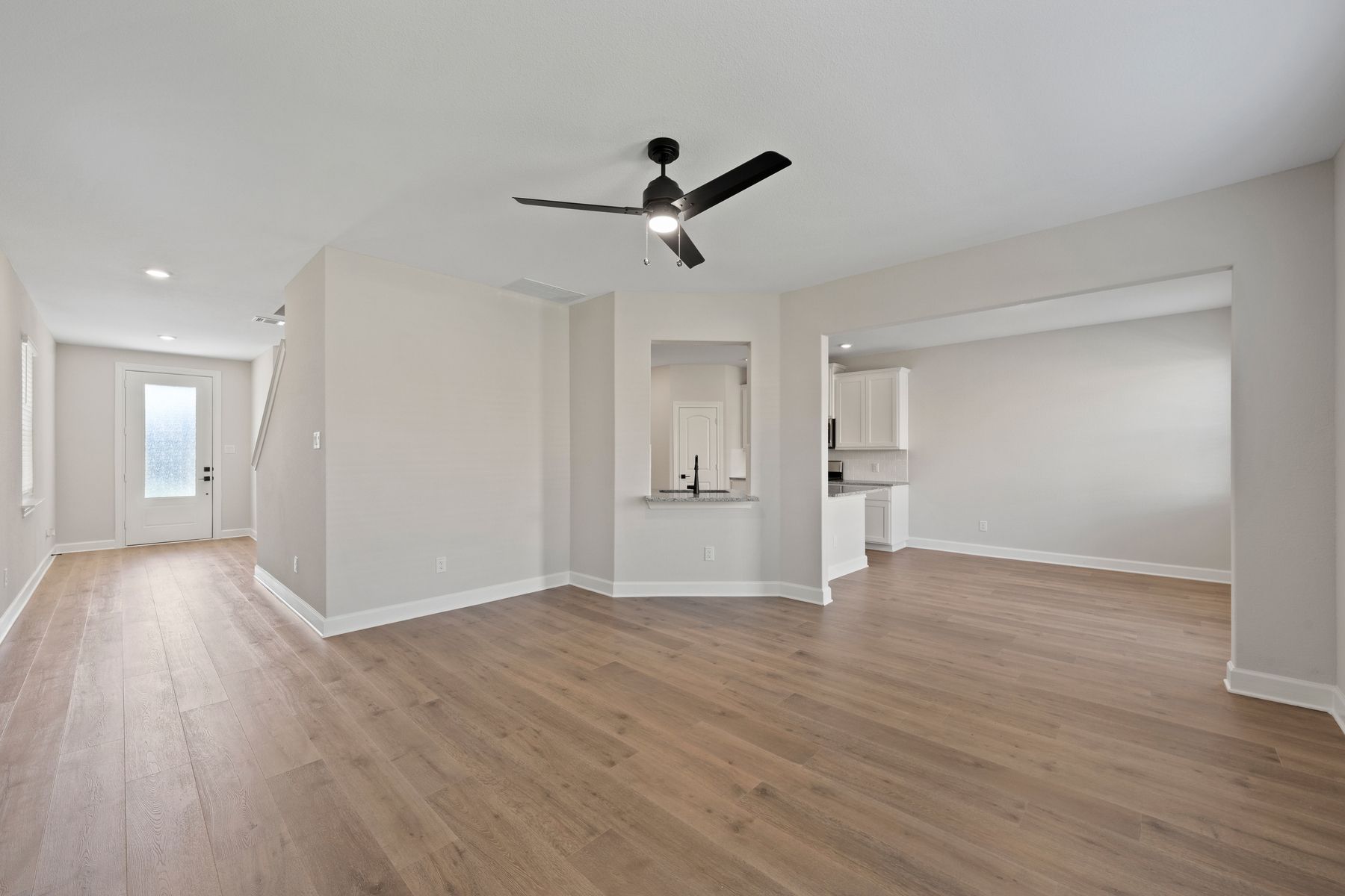 The family room is spacious.
