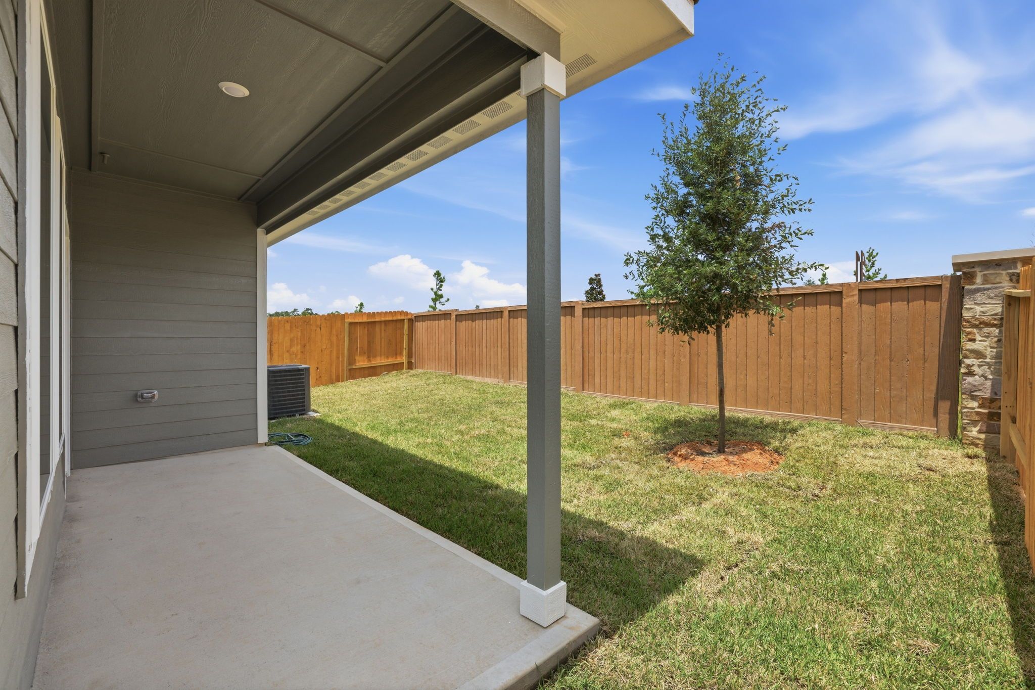 A generously sized backyard ready for outdoor enjoyment.