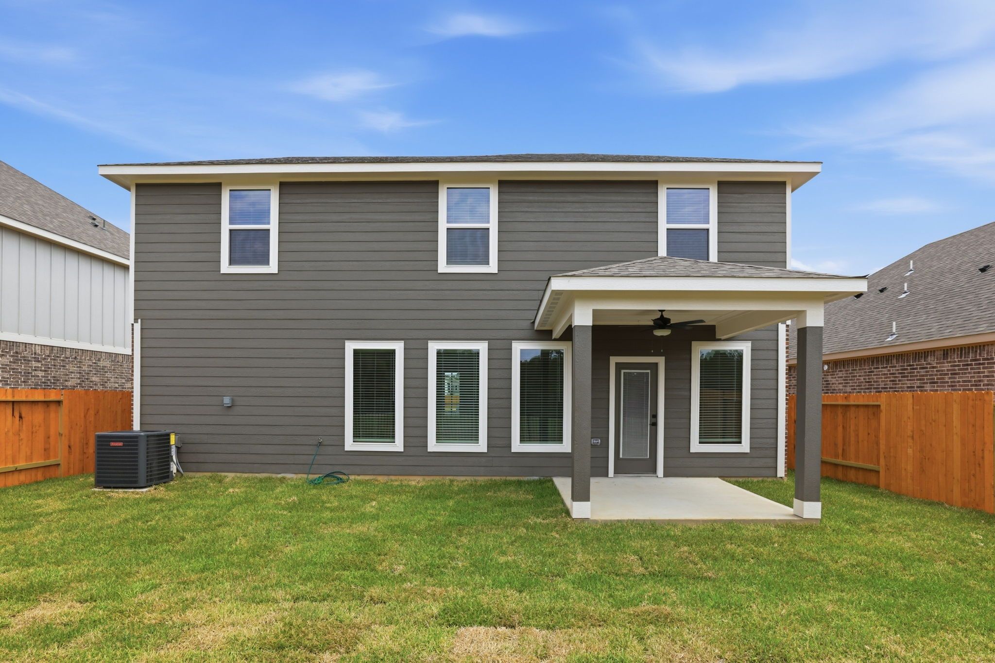 A generously sized backyard ready for outdoor enjoyment.